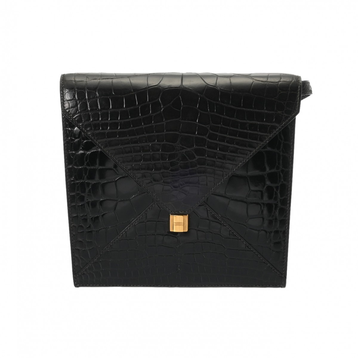 【～4/17 最大5万円クーポン】エルメス HERMES カデナ ブラック アリゲーターリセ レディース ショルダーバッグ エルメス ショルダーバッグ バック ブランド 【ローン48回払い無金利】【中古】