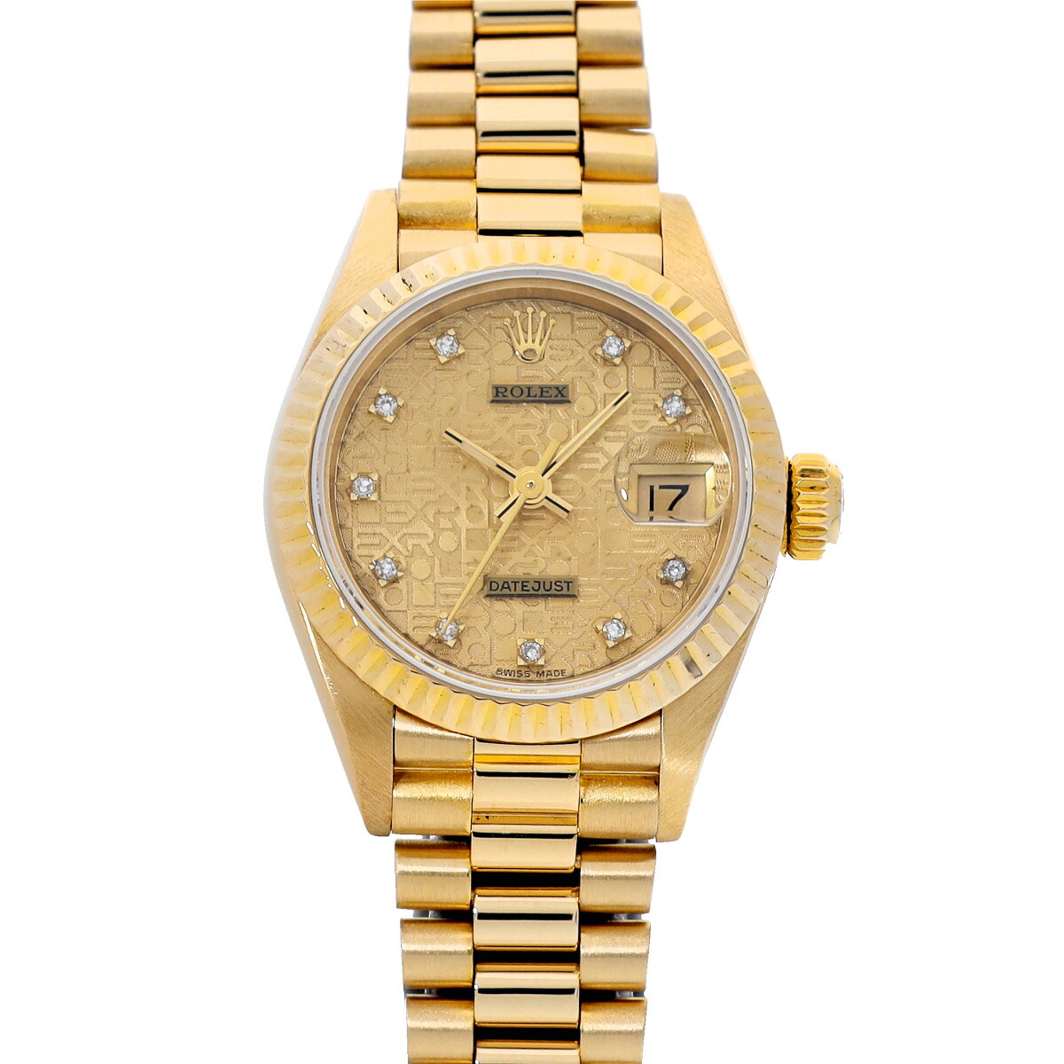 ロレックス ROLEX デイトジャスト 69178G 95番(1986年頃製造) シャンパンコンピュータ/ダイヤモンド レディース 腕時計 ロレックス 時計 高級腕時計 ブランド 【ローン48回払い無金利】【中古】
