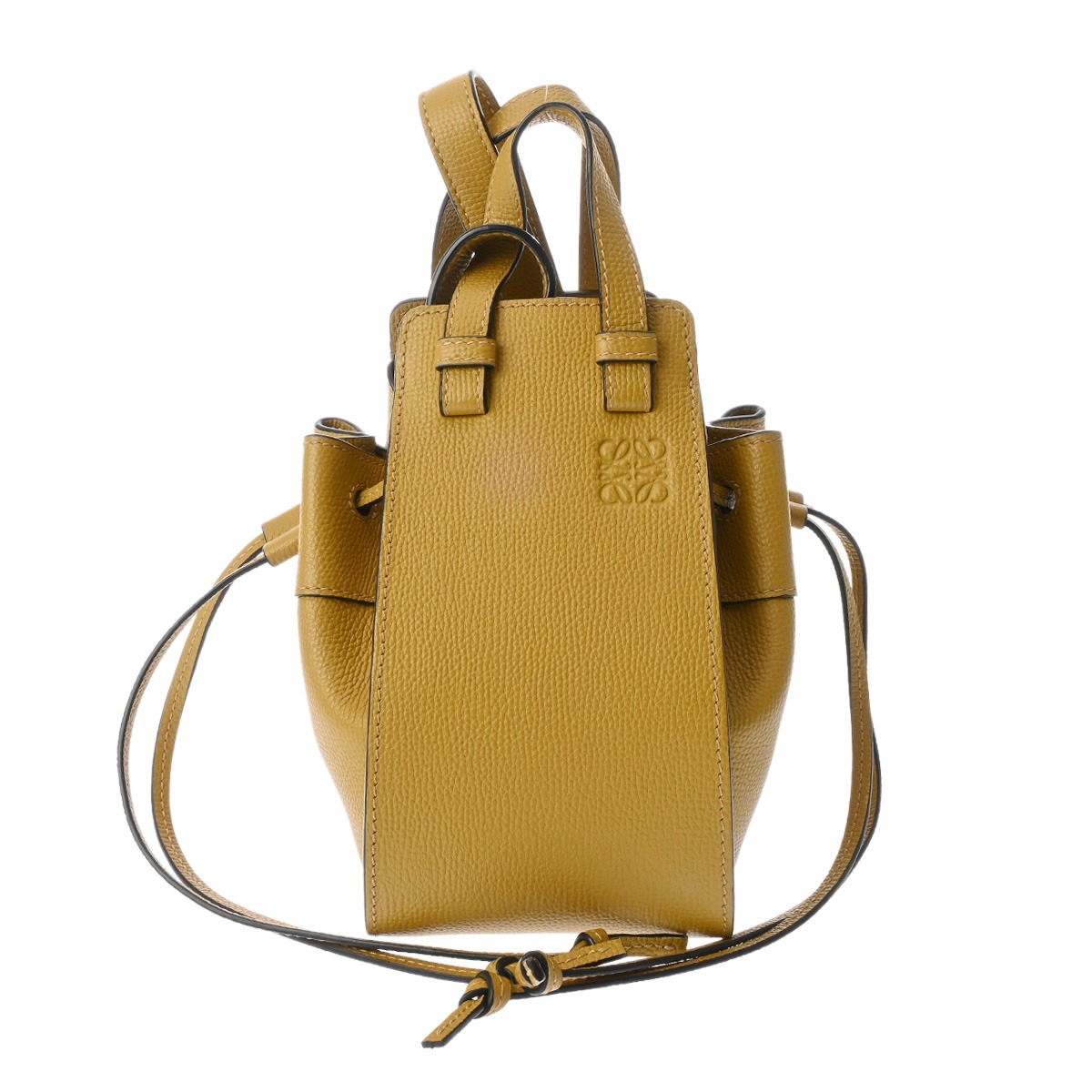 ロエベ LOEWE ハンモック ドローストリングバッグ ミニ イエロー 314.12.V07 レザー レディース ショルダーバッグ ロエベ ショルダーバッグ バック ブランド 【ローン48回払い無金利】【中古】