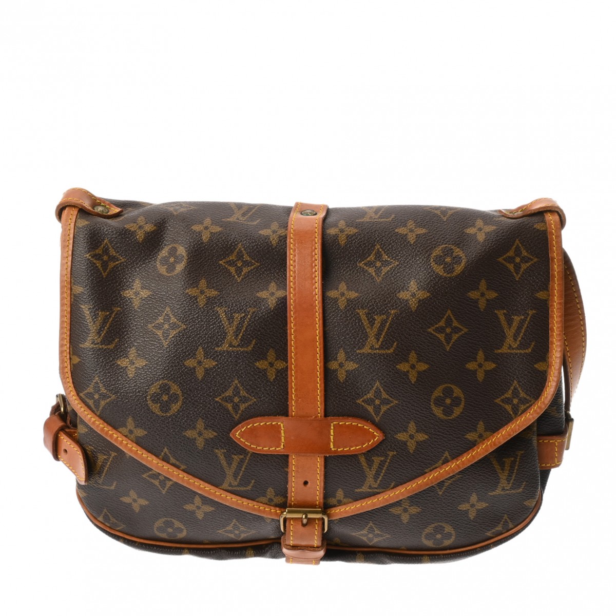 ルイ ヴィトン LOUIS VUITTON モノグラム ソミュール 30 ブラウン M42256 モノグラムキャンバス レディース ショルダーバッグ ヴィトンバッグ バック ブランド 【ローン48回払い無金利】【中古】