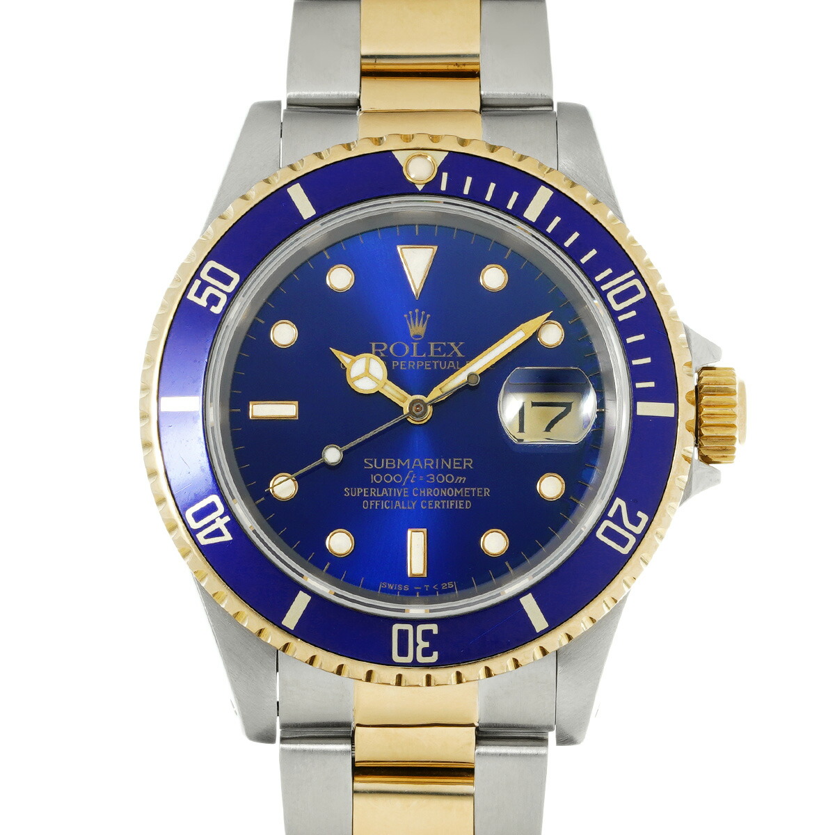 ロレックス ROLEX サブマリーナ デイト 16613 L番(1989年頃製造) ブルー メンズ 腕時計 ロレックス 時計 高級腕時計 ブランド 【ローン48回払い無金利】【中古】