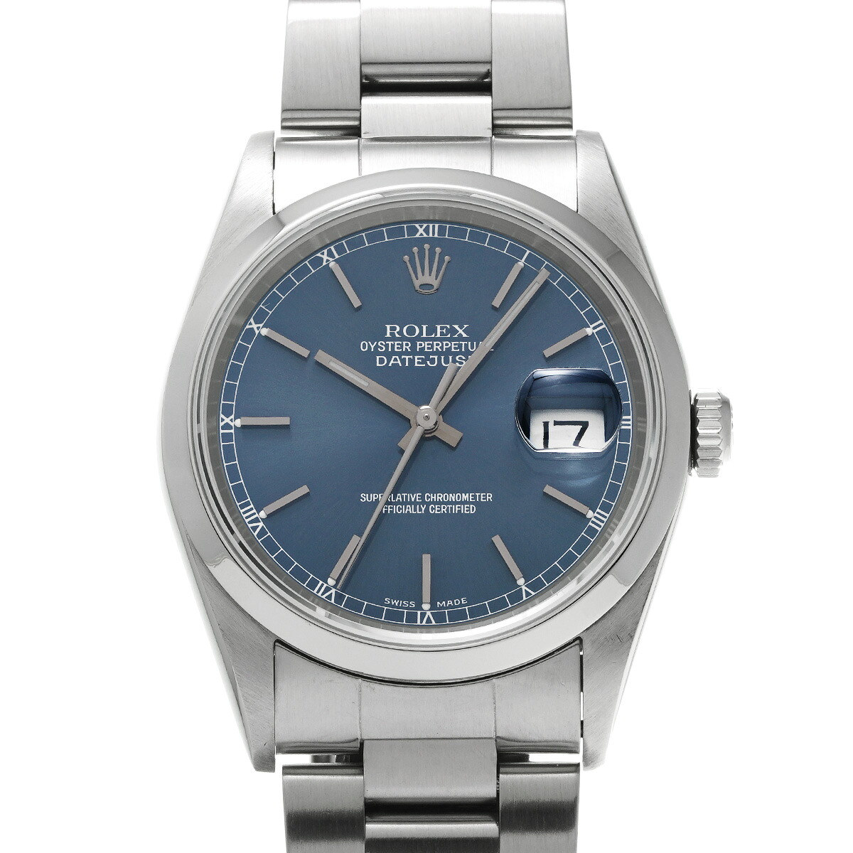 ロレックス ROLEX デイトジャスト 36 16200 A番(1999年頃製造) ブルー メンズ 腕時計 ロレックス 時計 高級腕時計 ブランド 【ローン48回払い無金利】【中古】