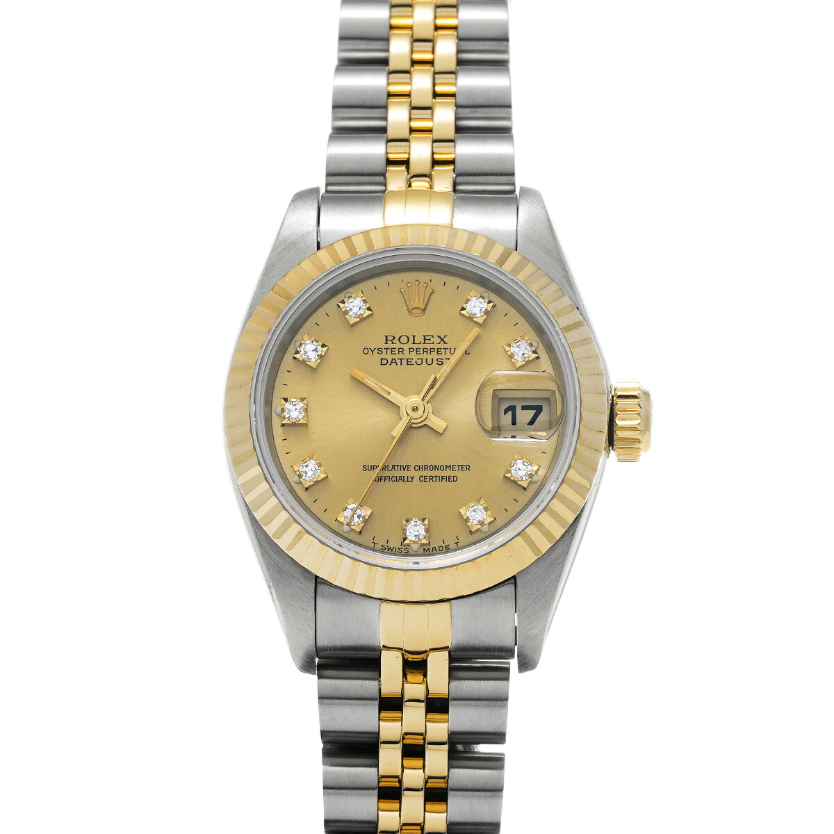 ロレックス ROLEX デイトジャスト 69173G S番(1994年頃製造) シャンパン/ダイヤモンド レディース 腕時計 ロレックス 時計 高級腕時計 ブランド 【ローン48回払い無金利】【中古】