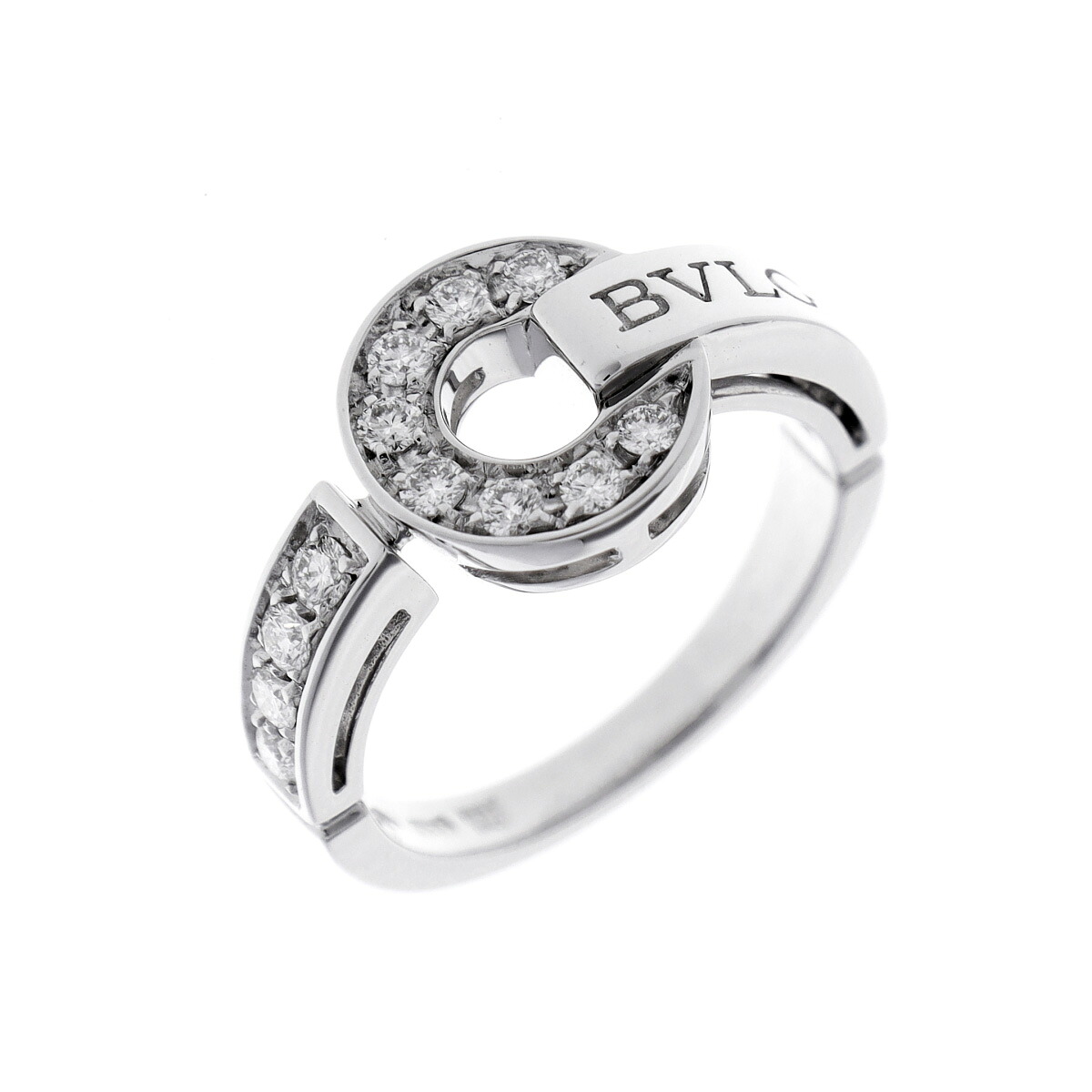 ブルガリ BVLGARI ブルガリブルガリ オープンワーク #9 357517 K18ホワイトゴールド WG ダイヤモンド レディース リング・指輪 ブルガリ 【ローン48回払い無金利】【中古】｜ウォッチニアン ブランド品専門店