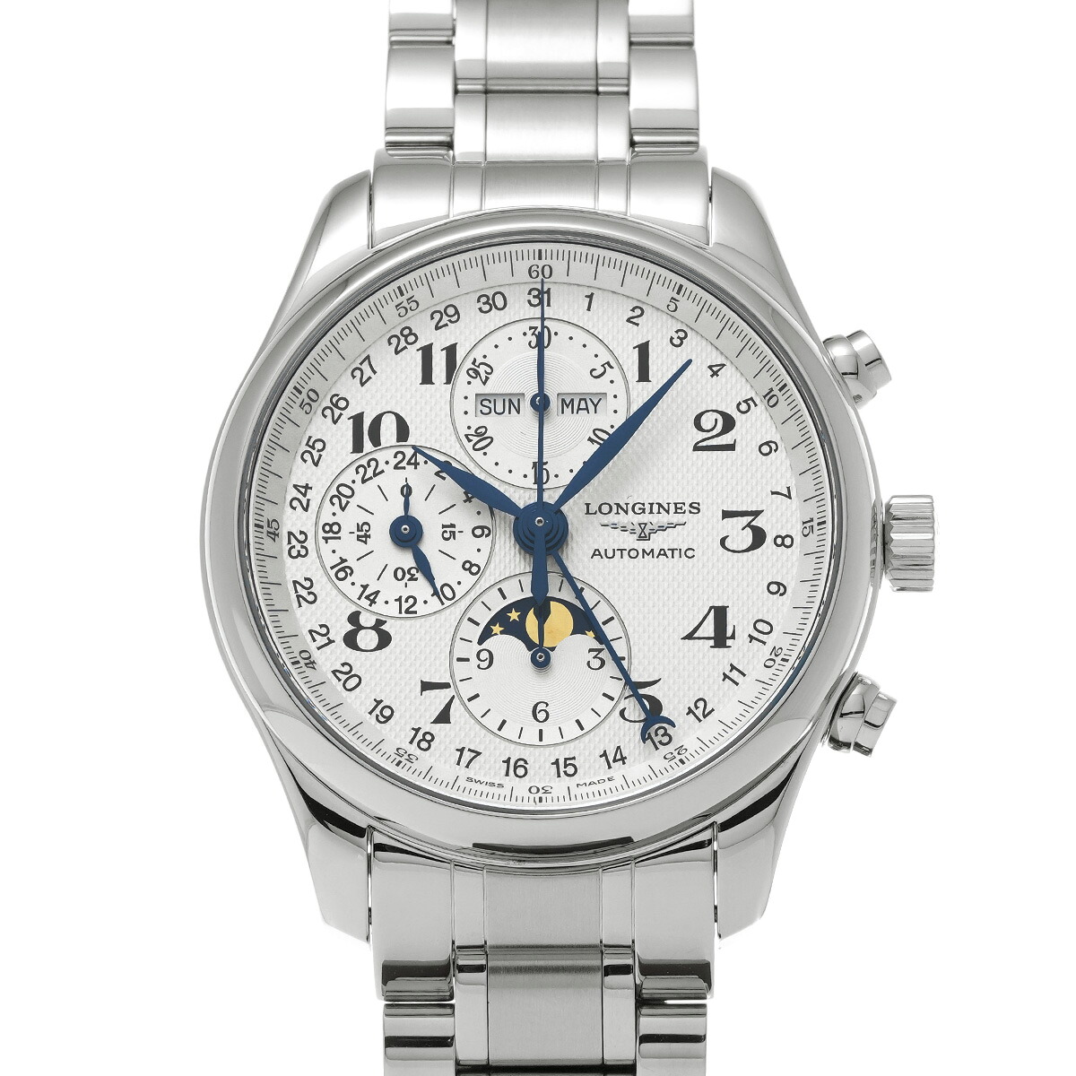 ロンジン LONGINES マスターコレクション L2.773.4.78.6 シルバー メンズ 腕時計 ロンジン 時計 高級腕時計 ブランド 【ローン48回払い無金利】【中古】