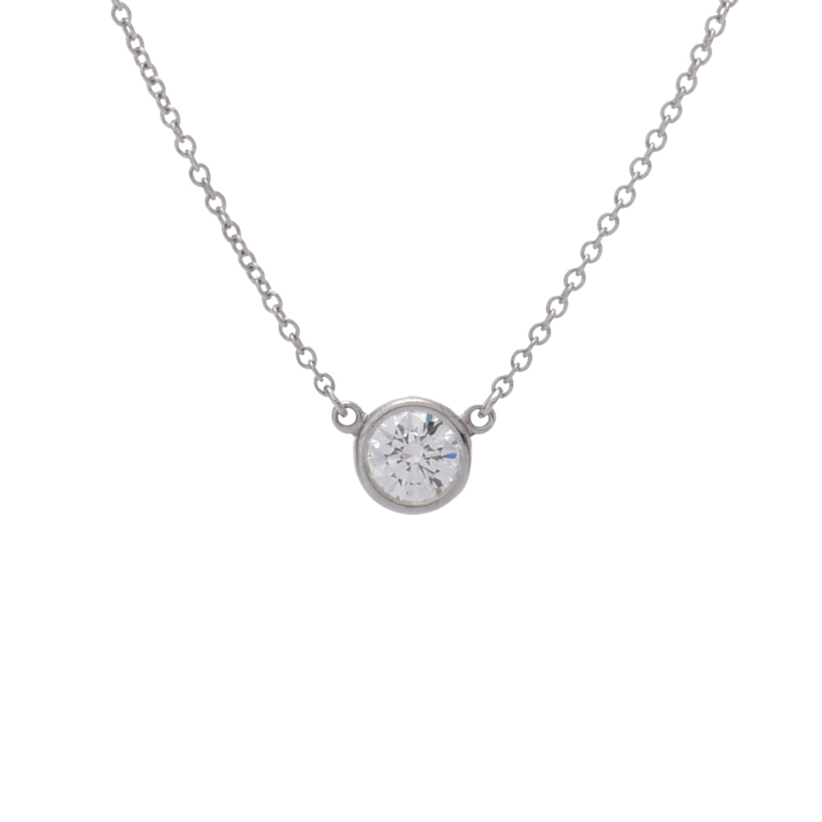 【~7/26 最大5万円クーポン】ティファニー TIFFANY & Co. バイザヤード ネックレス Pt950プラチナ ダイヤモンド レディース ネックレス ティファニー 【ローン48回払い無金利】【中古】|ウォッチニアン ブランド品専門店