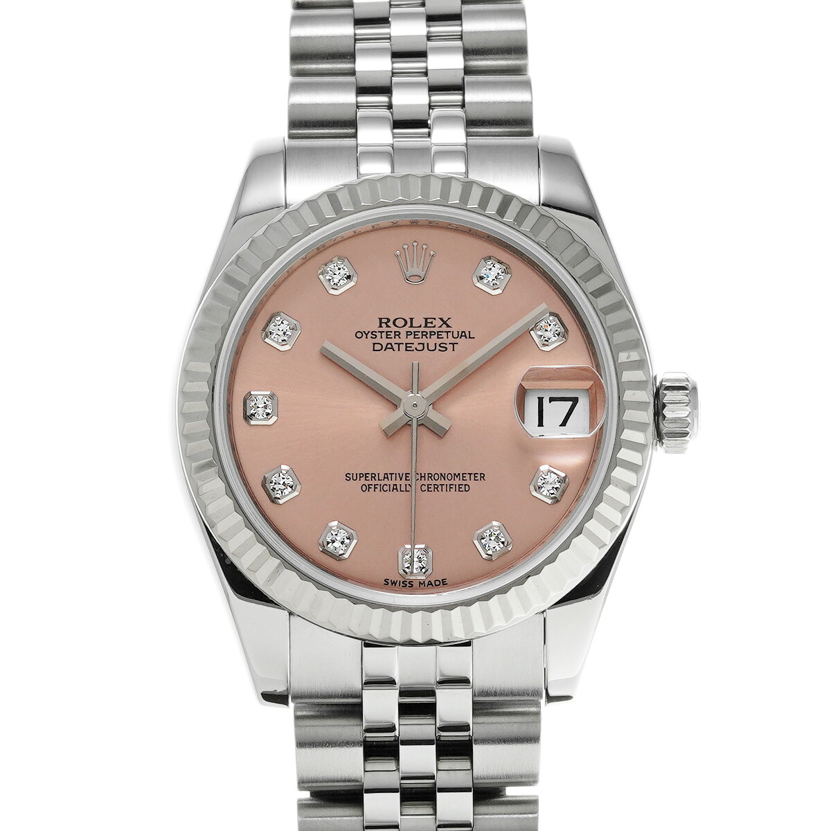 ロレックス ROLEX デイトジャスト 178274G M番(2007年頃製造) ピンク/ダイヤモンド ユニセックス 腕時計 ロレックス 時計 高級腕時計 ブランド 【ローン48回払い無金利】【中古】
