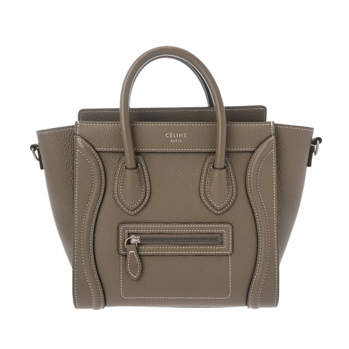 セリーヌ CELINE ラゲージ ナノ 2WAY スリ 168243DRU.09SO ドラムドカーフ レディース ハンドバッグ セリーヌ ハンドバッグ バック ブランド 【ローン48回払い無金利】【中古】