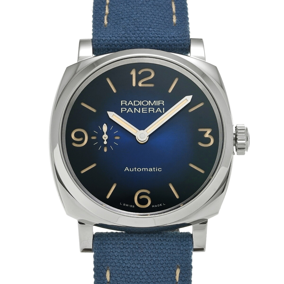 【~7/26 最大5万円クーポン】パネライ PANERAI ラジオミール 1940 3デイズ アッチャイオ PAM00933 U番(2018年製造) ブルー・グラデーション メンズ 腕時計 パネライ 時計 高級腕時計 ブランド 【ローン48回払い無金利】【中古】|ウォッチニアン ブランド品専門店