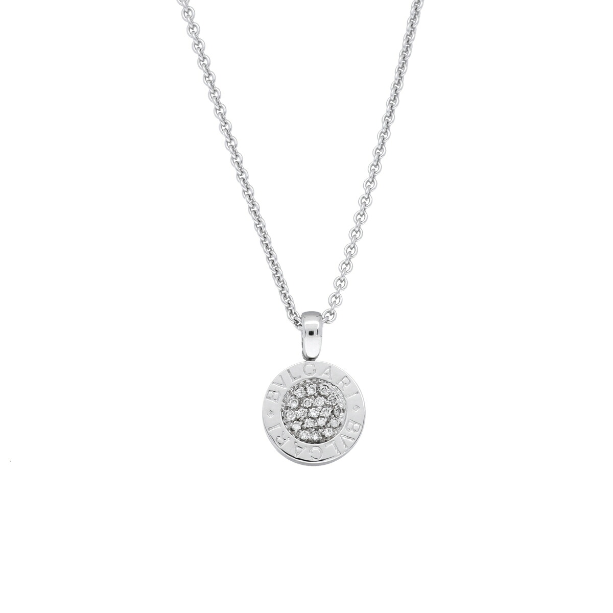 ブルガリ BVLGARI ブルガリブルガリ ネックレス パヴェダイヤ K18ホワイトゴールド WG ダイヤモンド レディース ネックレス ブルガリ 【ローン48回払い無金利】【中古】|ウォッチニアン ブランド品専門店