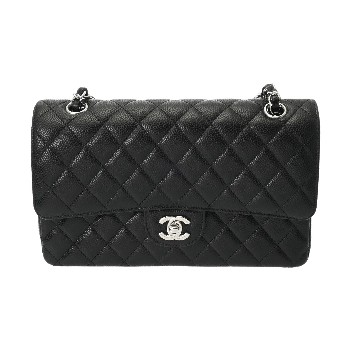 【~7/26 最大5万円クーポン】シャネル CHANEL マトラッセ 11.12 クラシック ハンドバッグ 25 ブラック A01112 グレインドカーフスキン レディース ショルダーバッグ chanel シャネル バッグ バック ブランド 【ローン48回払い無金利】【中古】|ウォッチニアン ブランド品専門店