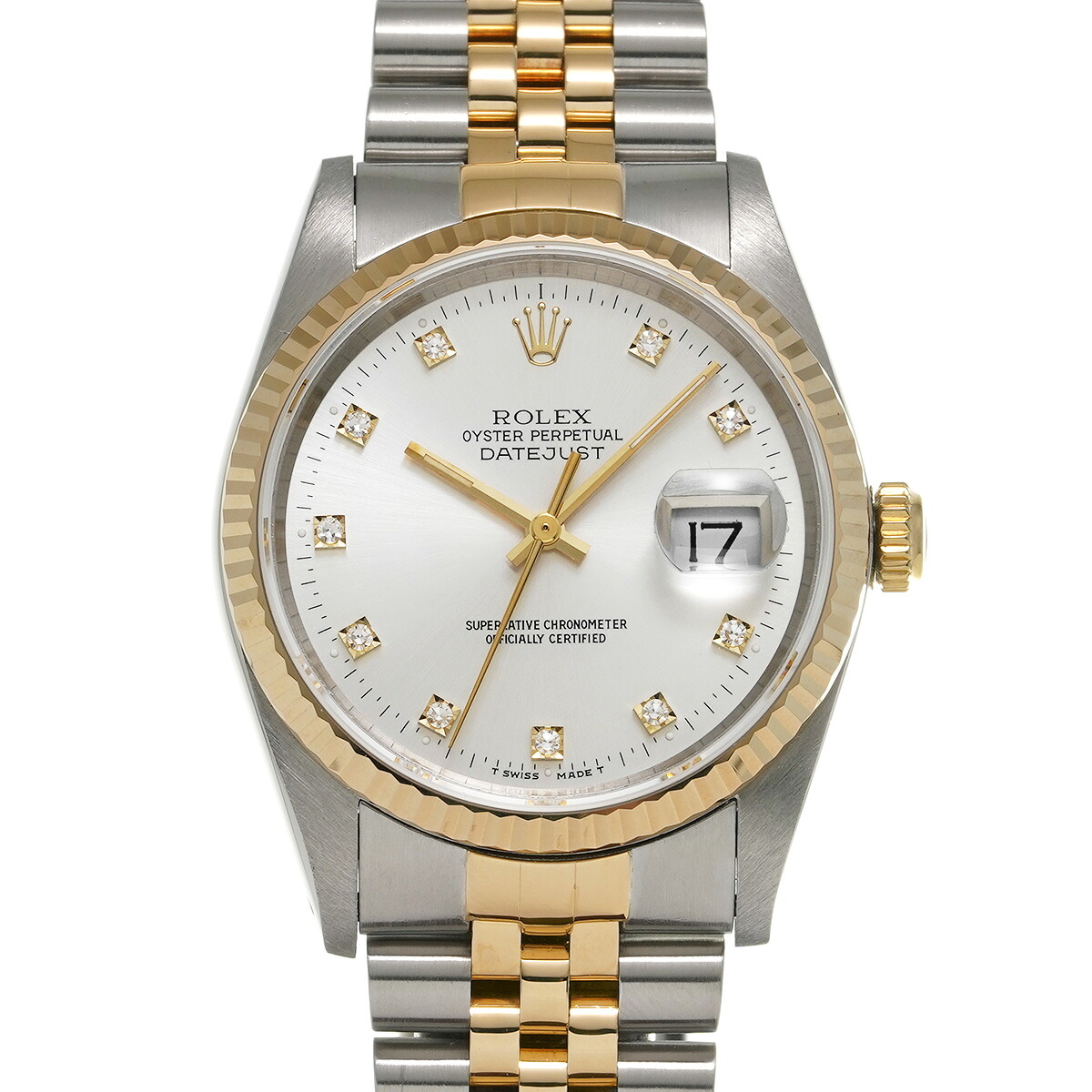 【~7/26 最大5万円クーポン】ロレックス ROLEX デイトジャスト 16233G E番(1991年頃製造) シルバー/ダイヤモンド メンズ 腕時計 ロレックス 時計 高級腕時計 ブランド 【ローン48回払い無金利】【中古】|ウォッチニアン ブランド品専門店