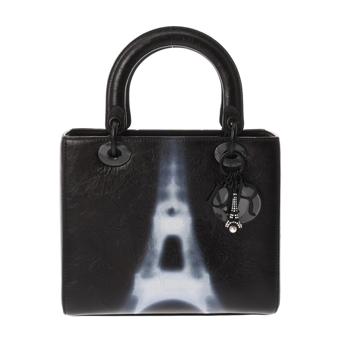 【~7/26 最大5万円クーポン】ディオール Dior LADY DIORバッグ ミディアム ブラック M0565SZBC_M911 クリンクルドカーフスキン レディース ハンドバッグ ディオール ハンドバッグ バック ブランド 【ローン48回払い無金利】【中古】|ウォッチニアン ブランド品専門店