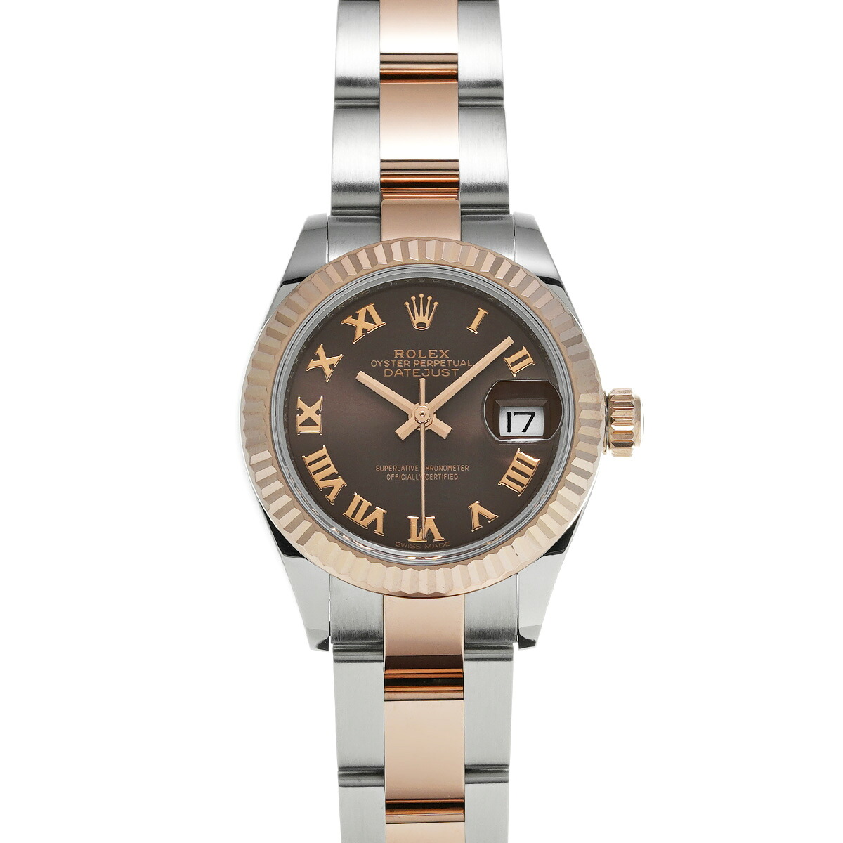 【～7/26 最大5万円クーポン】ロレックス ROLEX レディ デイトジャスト 28 279171 ランダムシリアル チョコレートブラウン レディース 腕時計 ロレックス 時計 高級腕時計 ブランド 【ローン48回払い無金利】【中古】｜ウォッチニアン ブランド品専門店