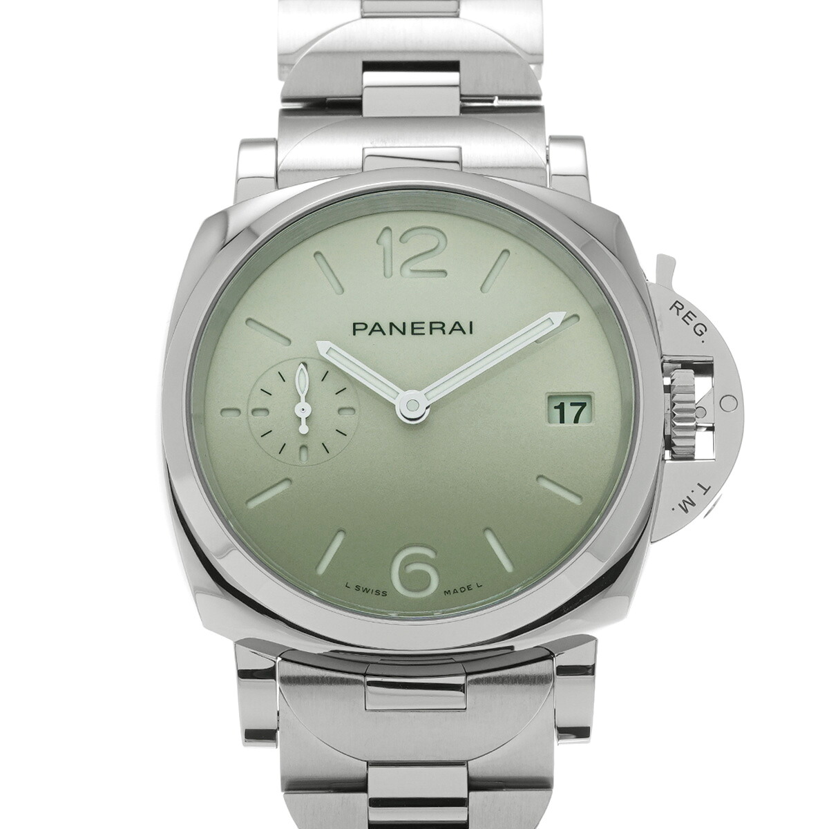 パネライ PANERAI ルミノール ドゥエ パステロ PAM01311 Z番(2023年製造) ライトグリーングラデーション メンズ 腕時計 パネライ 時計 高級腕時計 ブランド 【ローン48回払い無金利】【中古】｜ウォッチニアン ブランド品専門店