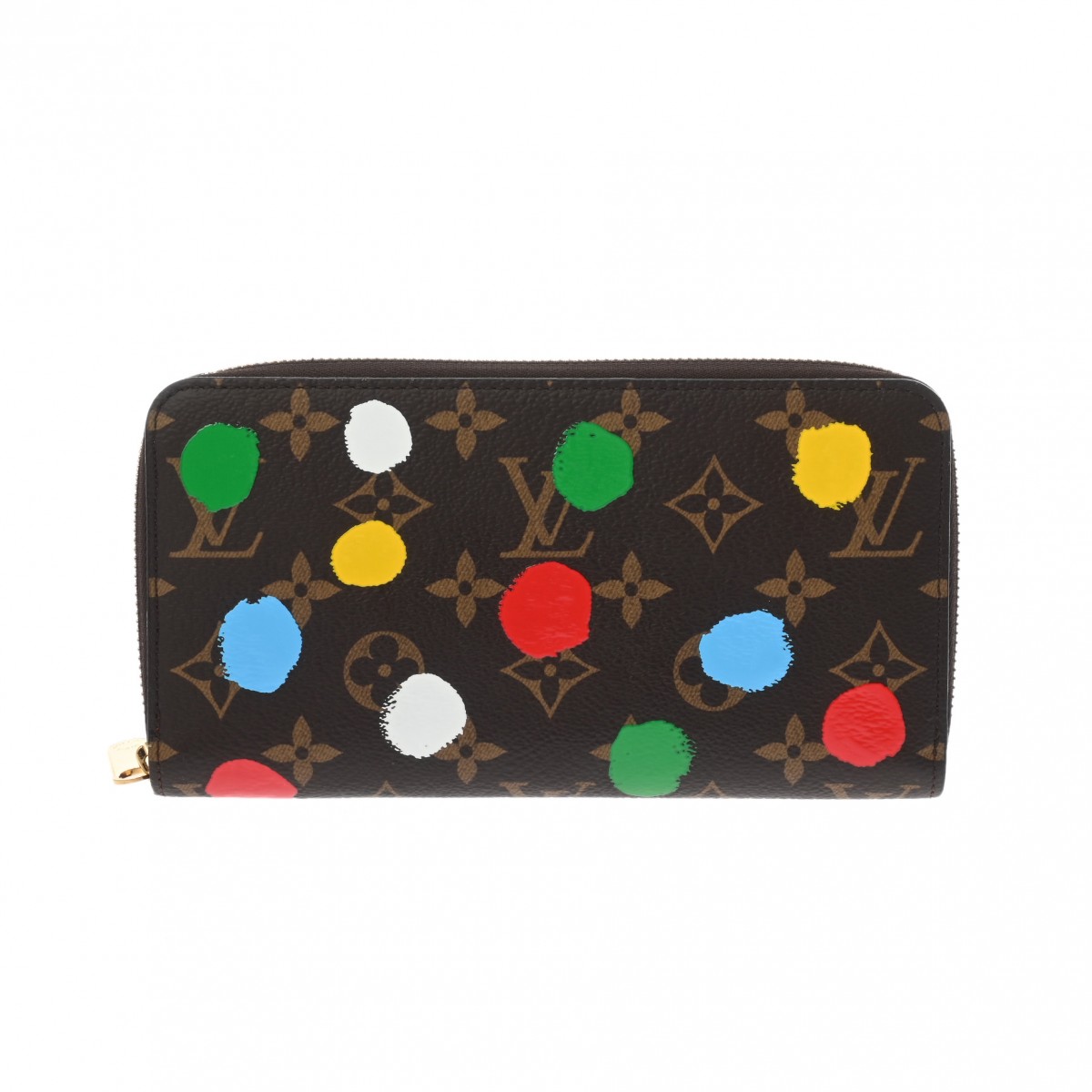 【~7/26 最大5万円クーポン】ルイ ヴィトン LOUIS VUITTON モノグラム ペインティッド ドット LV×YK ジッピーウォレット ブラウン M81864 モノグラムキャンバス ユニセックス 長財布 ルイ ヴィトン 財布 ブランド 【ローン48回払い無金利】【中古】|ウォッチニアン ブランド品専門店