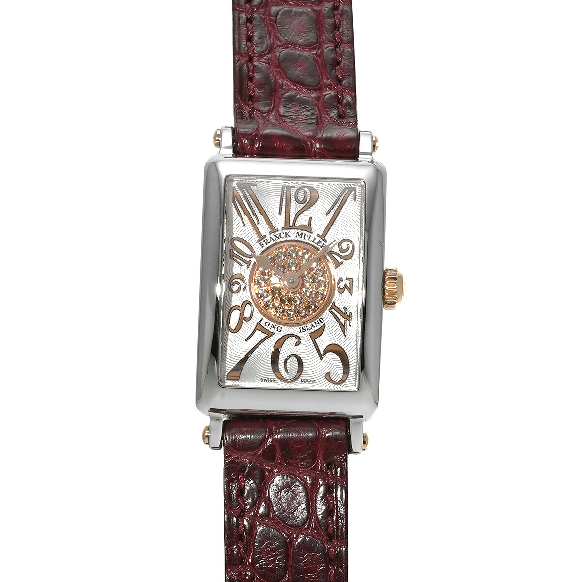 【～7/26 最大5万円クーポン】フランクミュラー FRANCK MULLER ロングアイランド プティ パスティーユ 802QZRELCD1PCGSTGLTD AC シルバー/ダイヤモンド メンズ 腕時計 フランクミュラー 時計 高級腕時計 ブランド 【ローン48回払い無金利】【中古】｜ウォッチニアン ブランド品専門店