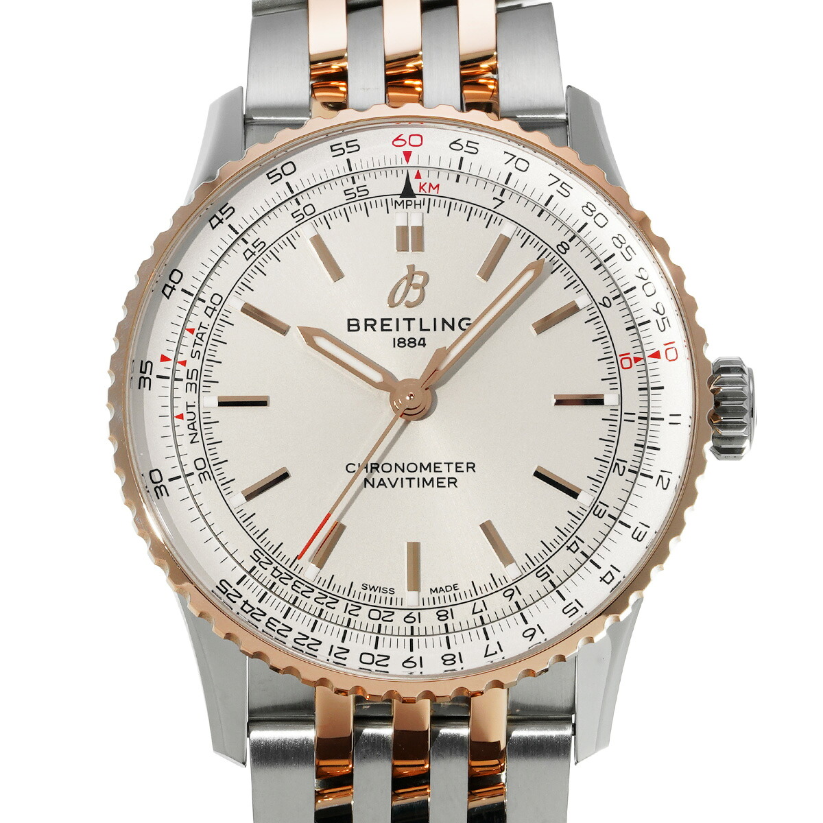 【～7/26 最大5万円クーポン】ブライトリング BREITLING ナビタイマー オートマチック 41 U17329F41G1U1 アイボリー メンズ 腕時計 ブライトリング 時計 高級腕時計 ブランド 【ローン48回払い無金利】【中古】｜ウォッチニアン ブランド品専門店