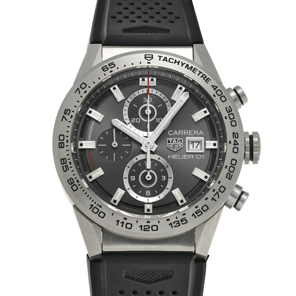 下げ札 ホイヤー TAG HEUER カレラ キャリバーホイヤー01 クロノグラフ CAR208Z.FT6046 薄墨色 メンズ ウオッチ 下げ札 ホイヤー 時辰儀 御膳上等ウオッチ ブランド名 【貸し付け金48回払い無利子】【中古】