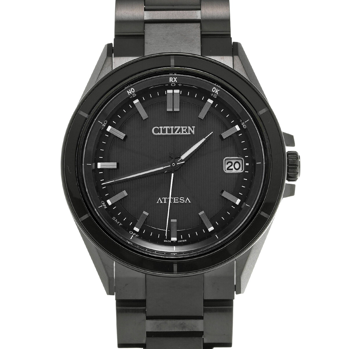 【～7/26 最大5万円クーポン】シチズン CITIZEN アテッサ アクトライン ブラックチタン CB3035-72E ブラック メンズ 腕時計 シチズン 時計 高級腕時計 ブランド 【ローン48回払い無金利】【中古】｜ウォッチニアン ブランド品専門店 58,188円