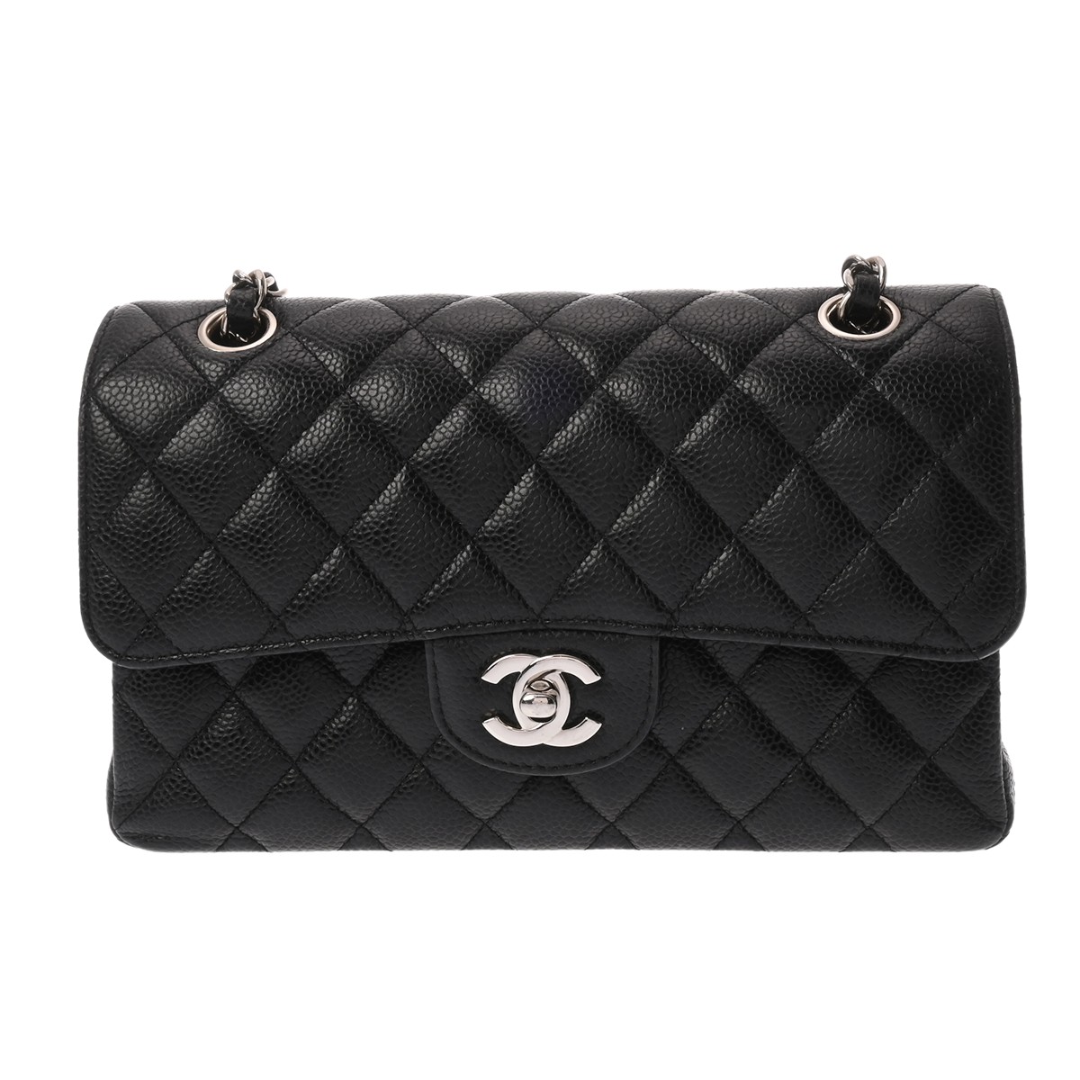 【～7/26 最大5万円クーポン】シャネル CHANEL マトラッセ クラシック スモール ハンドバッグ 23cm ブラック A01113 キャビアスキン レディース ショルダーバッグ chanel シャネル バッグ バック ブランド 【ローン48回払い無金利】【中古】｜ウォッチニアン ブランド品専門店