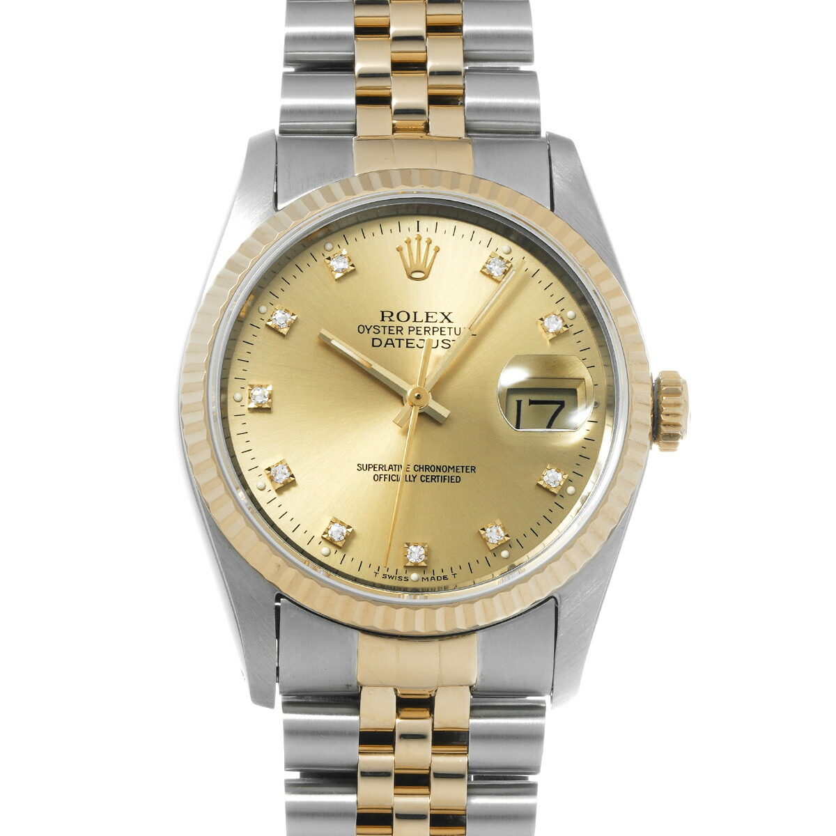 【~7/26 最大5万円クーポン】ロレックス ROLEX デイトジャスト 36 16233G シャンパン/ダイヤモンド メンズ 腕時計 ロレックス 時計 高級腕時計 ブランド 【ローン48回払い無金利】【中古】|ウォッチニアン ブランド品専門店