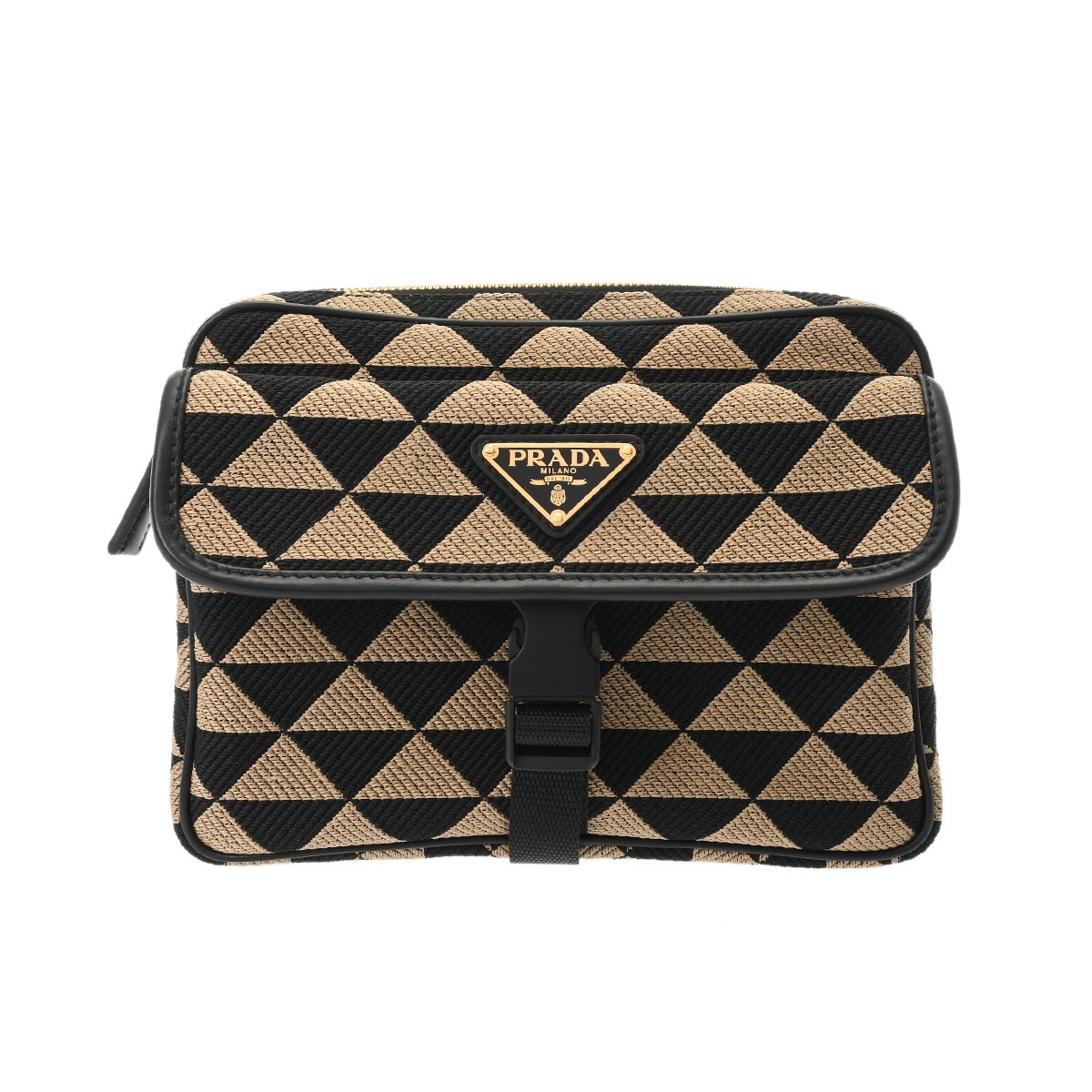 【～7/26 最大5万円クーポン】プラダ PRADA ブラック/コルダ 2VH133 エンブロイダリーファブリック レディース ショルダーバッグ プラダ ショルダーバッグ バック ブランド 【ローン48回払い無金利】【中古】｜ウォッチニアン ブランド品専門店