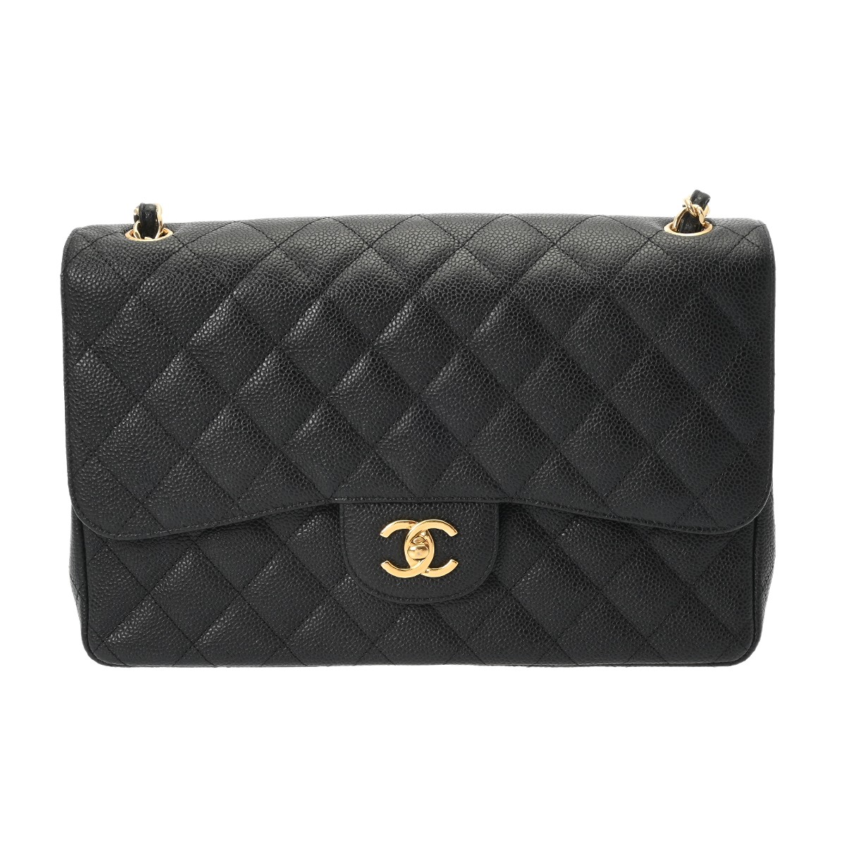 【～7/26 最大5万円クーポン】シャネル CHANEL マトラッセ Wフラップ Wチェーンショルダー 30 ブラック A58600 キャビアスキン レディース ショルダーバッグ chanel シャネル バッグ バック ブランド 【ローン48回払い無金利】【中古】｜ウォッチニアン ブランド品専門店