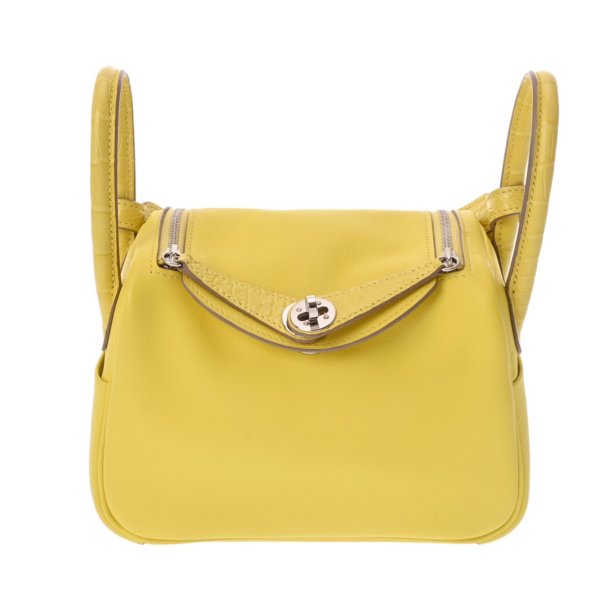【～7/26 最大5万円クーポン】エルメス HERMES リンディ ミニ タッチ ライム アリゲーターマット/ヴォースイフト レディース ショルダーバッグ エルメス ショルダーバッグ バック ブランド 【ローン48回払い無金利】【中古】｜ウォッチニアン ブランド品専門店