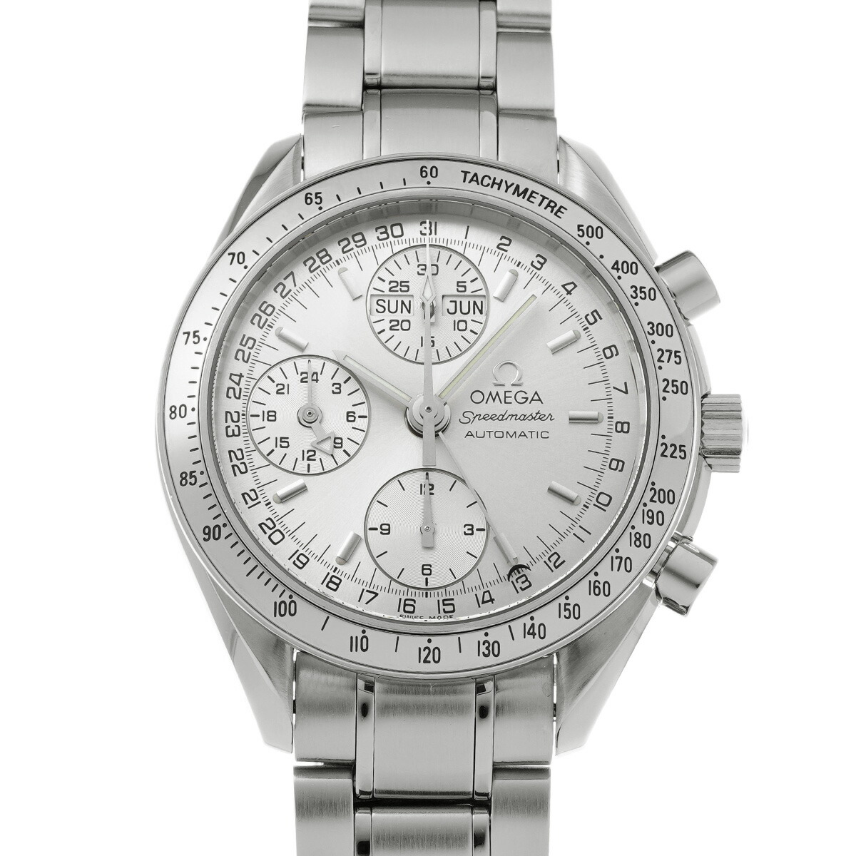 ゼロ OMEGA 素早さ御師匠さん トリプル暦 3523.30 しろがね色 メンズ ウオッチ ゼロ 時辰儀 飛び切りウオッチ ブランド名 【貸し付け金48回払い無利子】【中古】
