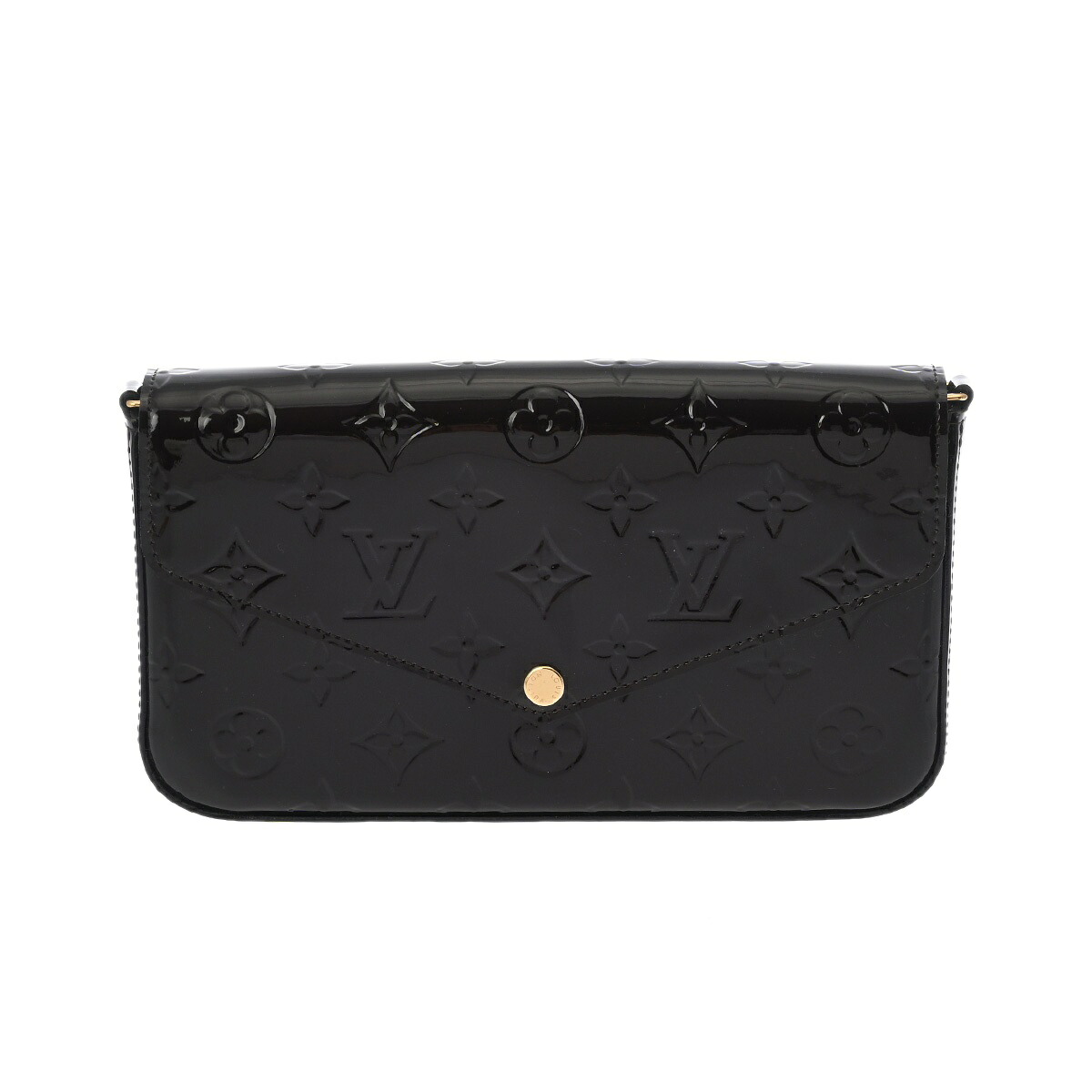 ルイ ヴィトン LOUIS VUITTON モノグラムヴェルニ ポシェット フェリシー アマラント M61267 ヴェルニ レディース ショルダーバッグ ヴィトンバッグ うしろ側 ブランド名 【貸し付け金48回払い無利子】【中古】