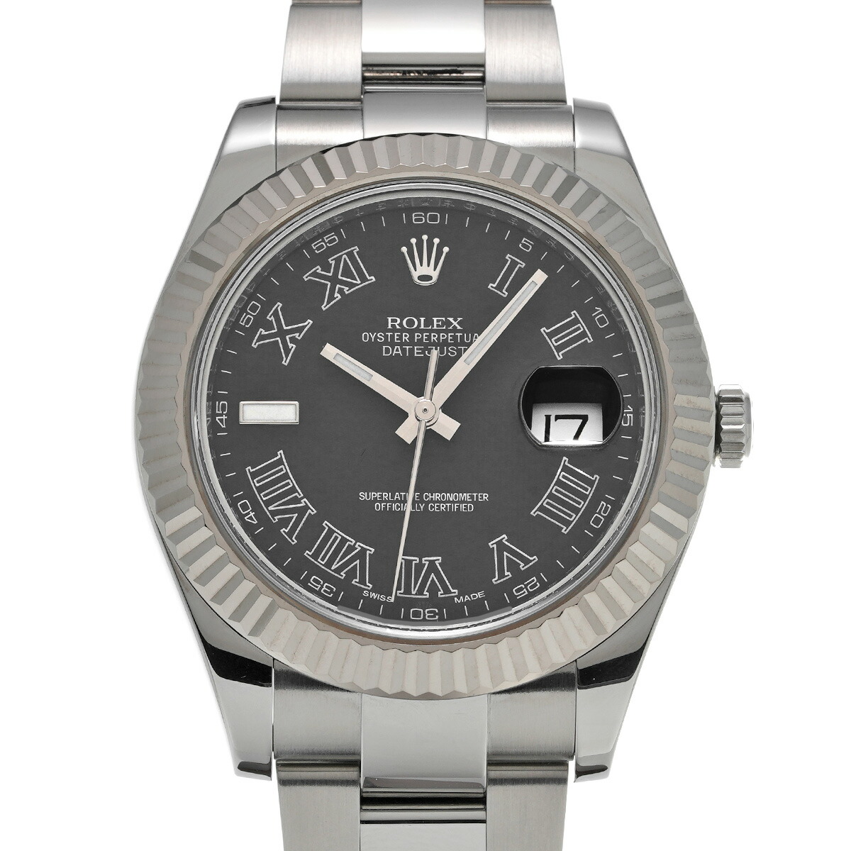 ロレックス ROLEX デイトジャストII 116334 ランダムシリアル ブラック メンズ 腕時計 ロレックス 時計 高級腕時計 ブランド 【ローン48回払い無金利】【中古】｜ウォッチニアン ブランド品専門店 763,200円