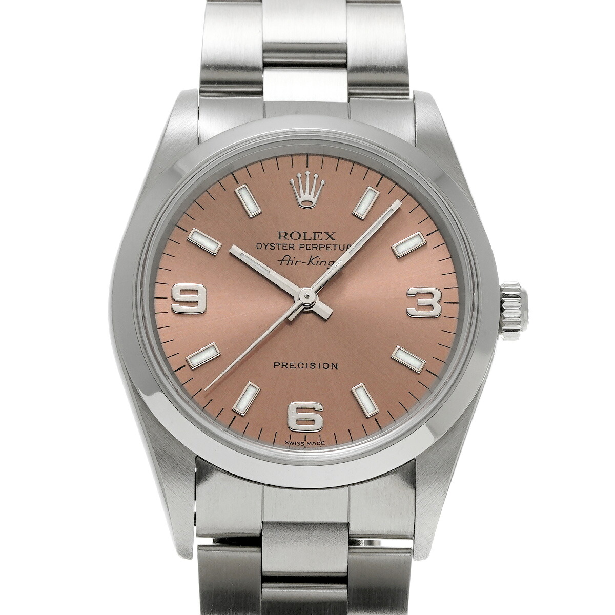 ロレックス ROLEX エアキング 14000 A番(1998年頃製造) ピンク メンズ 腕時計 ロレックス 時計 高級腕時計 ブランド 【ローン48回払い無金利】【中古】｜ウォッチニアン ブランド品専門店