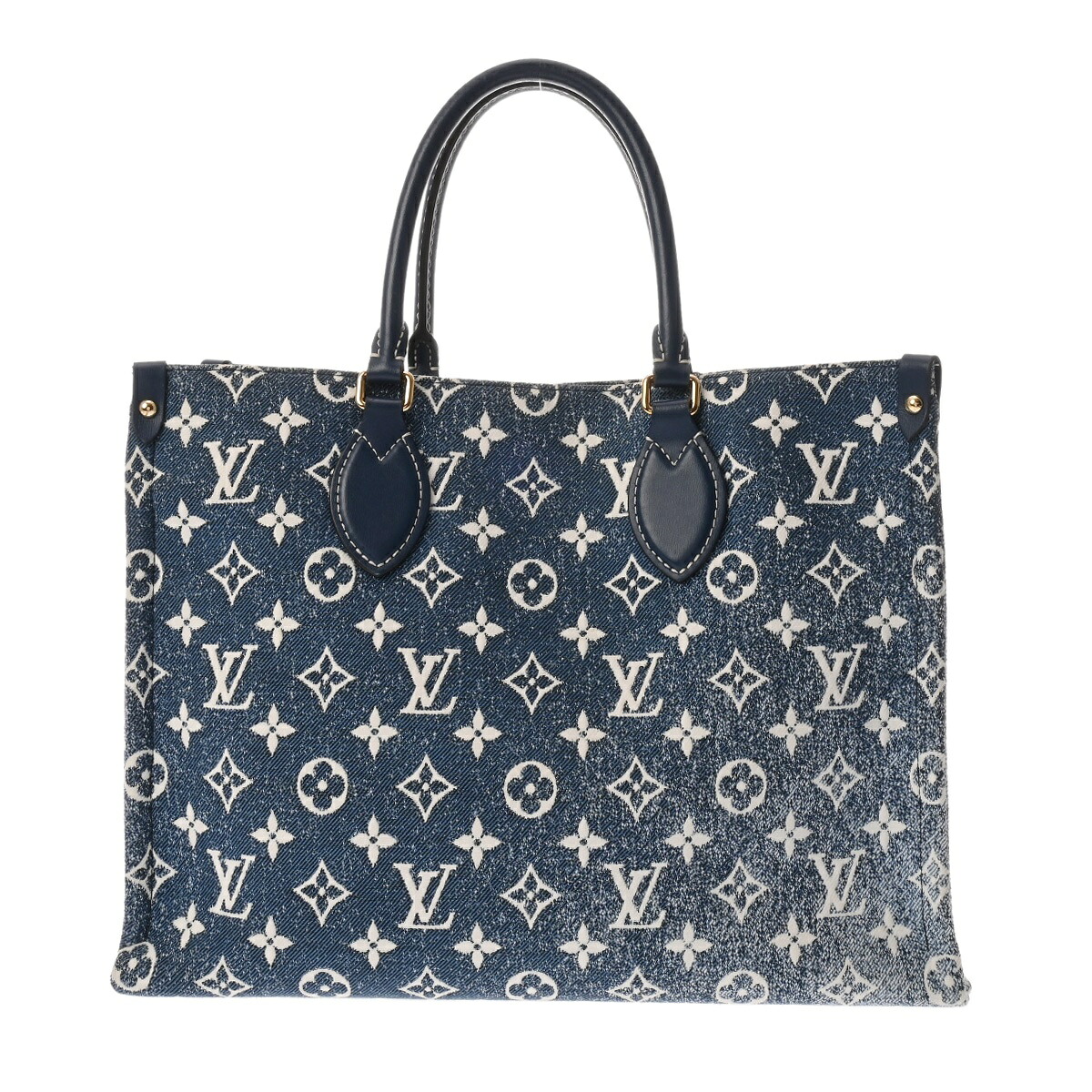 【～7/26 最大5万円クーポン】ルイ ヴィトン LOUIS VUITTON モノグラムジャガードデニム オンザゴー MM マリーヌ M59608 モノグラムジャカードデニム レディース 2WAYバッグ ヴィトンバッグ バック ブランド 【ローン48回払い無金利】【中古】｜ウォッチニアン ブランド品専門店 215,400円