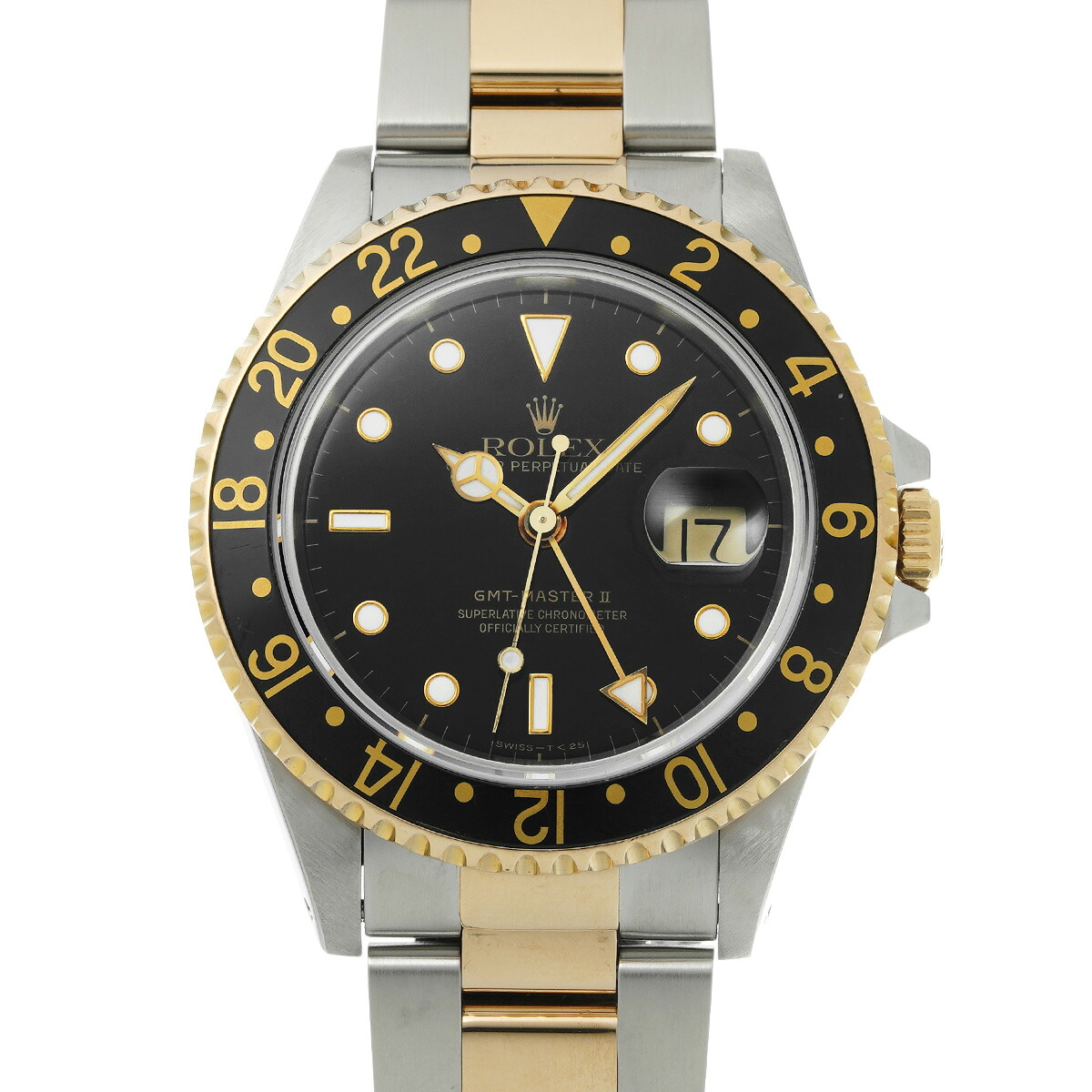 【～7/26 最大5万円クーポン】ロレックス ROLEX GMTマスターII 16713 S番(1994年頃製造) ブラック メンズ 腕時計 ロレックス 時計 高級腕時計 ブランド 【ローン48回払い無金利】【中古】｜ウォッチニアン ブランド品専門店