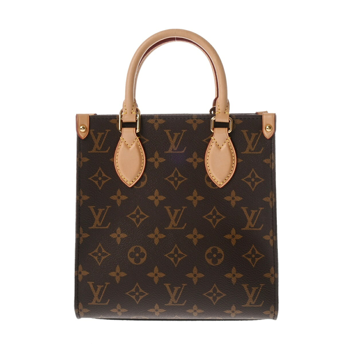 ルイ ヴィトン LOUIS VUITTON モノグラム サックプラ BB 赤銅色 M46265 モノグラム帆布 レディース トートバッグ ヴィトンバッグ うしろ側 ブランド名 【貸し付け金48回払い無利子】【中古】