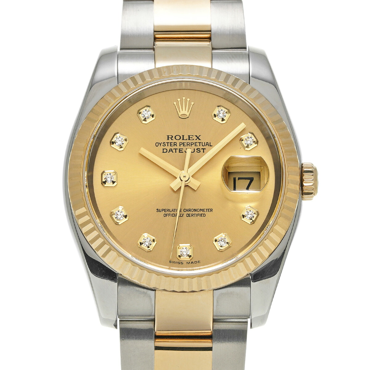 ロレックス ROLEX デイトジャスト 116233G D番(2005年頃製造) シャンパン/ダイヤモンド メンズ 腕時計 ロレックス 時計 高級腕時計 ブランド 【ローン48回払い無金利】【中古】｜ウォッチニアン ブランド品専門店