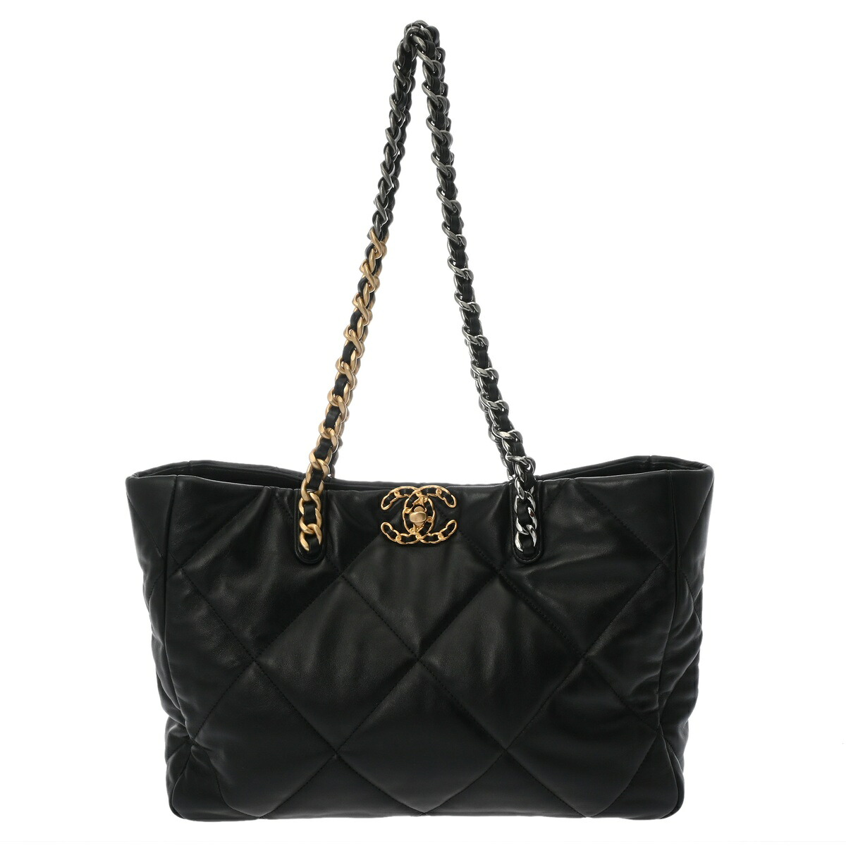 【~7/26 最大5万円クーポン】シャネル CHANEL CHANEL19 チェーントート CHANEL19 ブラック A3660 シャイニーラムスキン レディース ハンドバッグ chanel シャネル バッグ バック ブランド 【ローン48回払い無金利】【中古】|ウォッチニアン ブランド品専門店