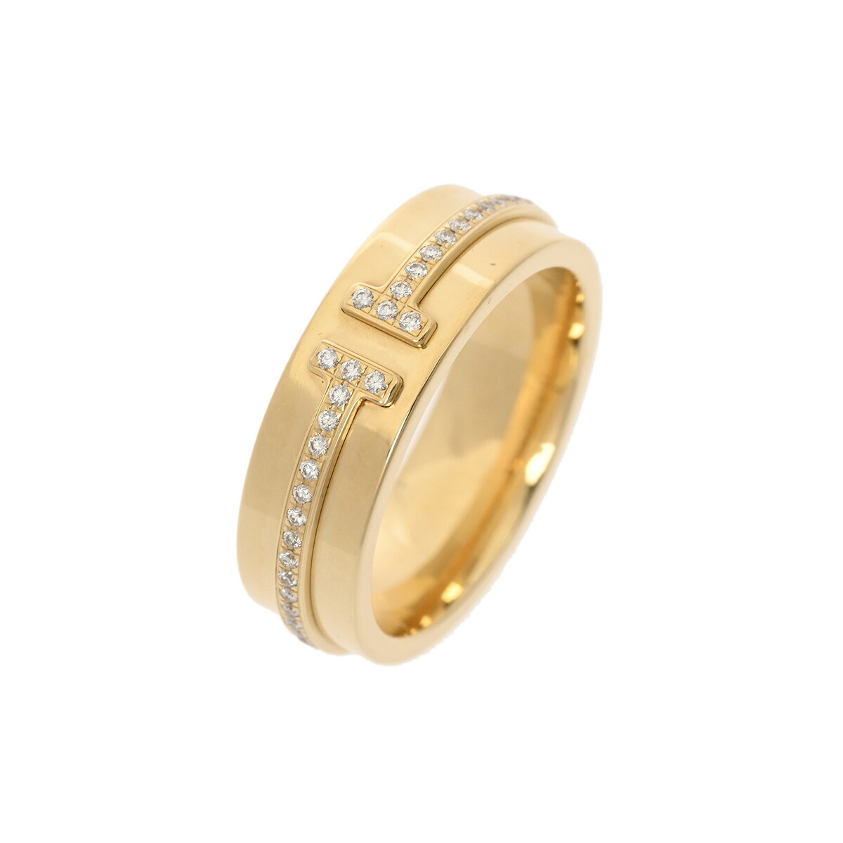 【~7/26 最大5万円クーポン】ティファニー TIFFANY & Co. TTWOワイド リング #7 K18イエローゴールド YG ダイヤモンド レディース リング・指輪 ティファニー 【ローン48回払い無金利】【中古】|ウォッチニアン ブランド品専門店