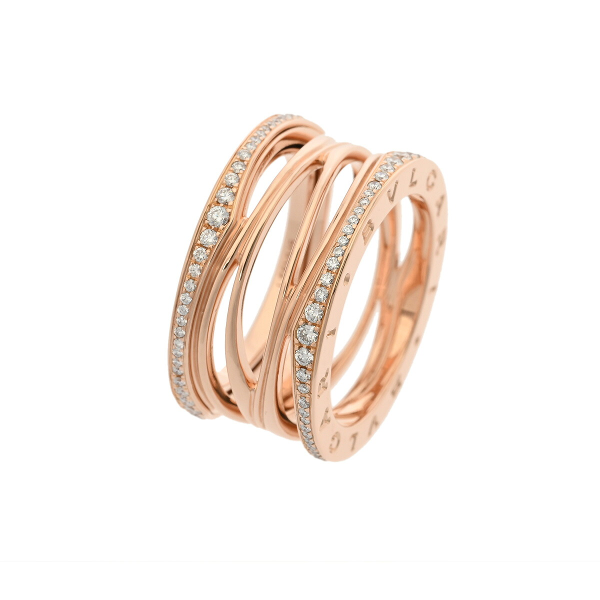 【～7/26 最大5万円クーポン】ブルガリ BVLGARI B-ZERO1 レジェンド リング #57 K18ピンクゴールド PG ダイヤモンド レディース リング・指輪 ブルガリ 【ローン48回払い無金利】【中古】｜ウォッチニアン ブランド品専門店