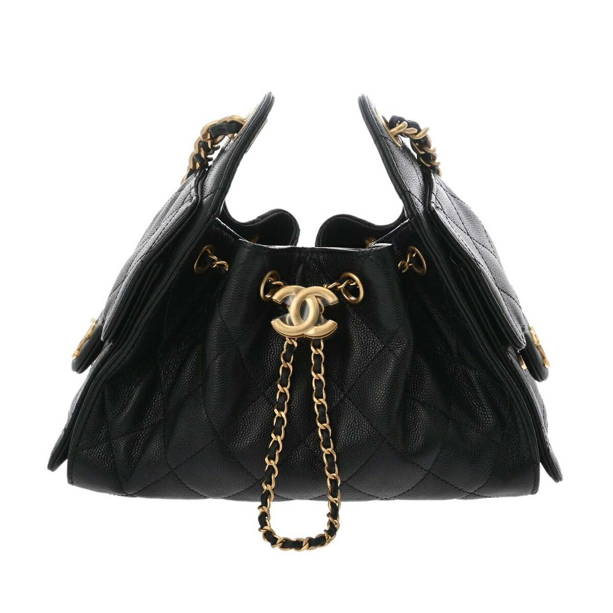 【～7/26 最大5万円クーポン】シャネル CHANEL ミニ ハンドバッグ CHANEL 25 ブラック AS5631 グレインドカーフスキン レディース ハンドバッグ chanel シャネル バッグ バック ブランド 【ローン48回払い無金利】【未使用】｜ウォッチニアン ブランド品専門店