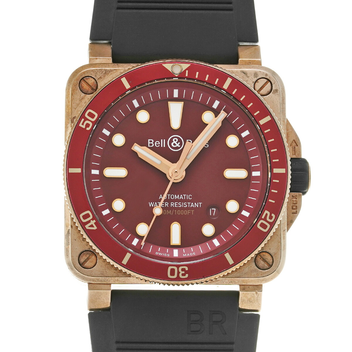 【~7/26 最大5万円クーポン】ベル&ロス Bell & Ross BR 03-92 ダイバー レッドブロンズ BR0392-D-R-BR/SCA レッド メンズ 腕時計 ベル&ロス 時計 高級腕時計 ブランド 【ローン48回払い無金利】【中古】|ウォッチニアン ブランド品専門店
