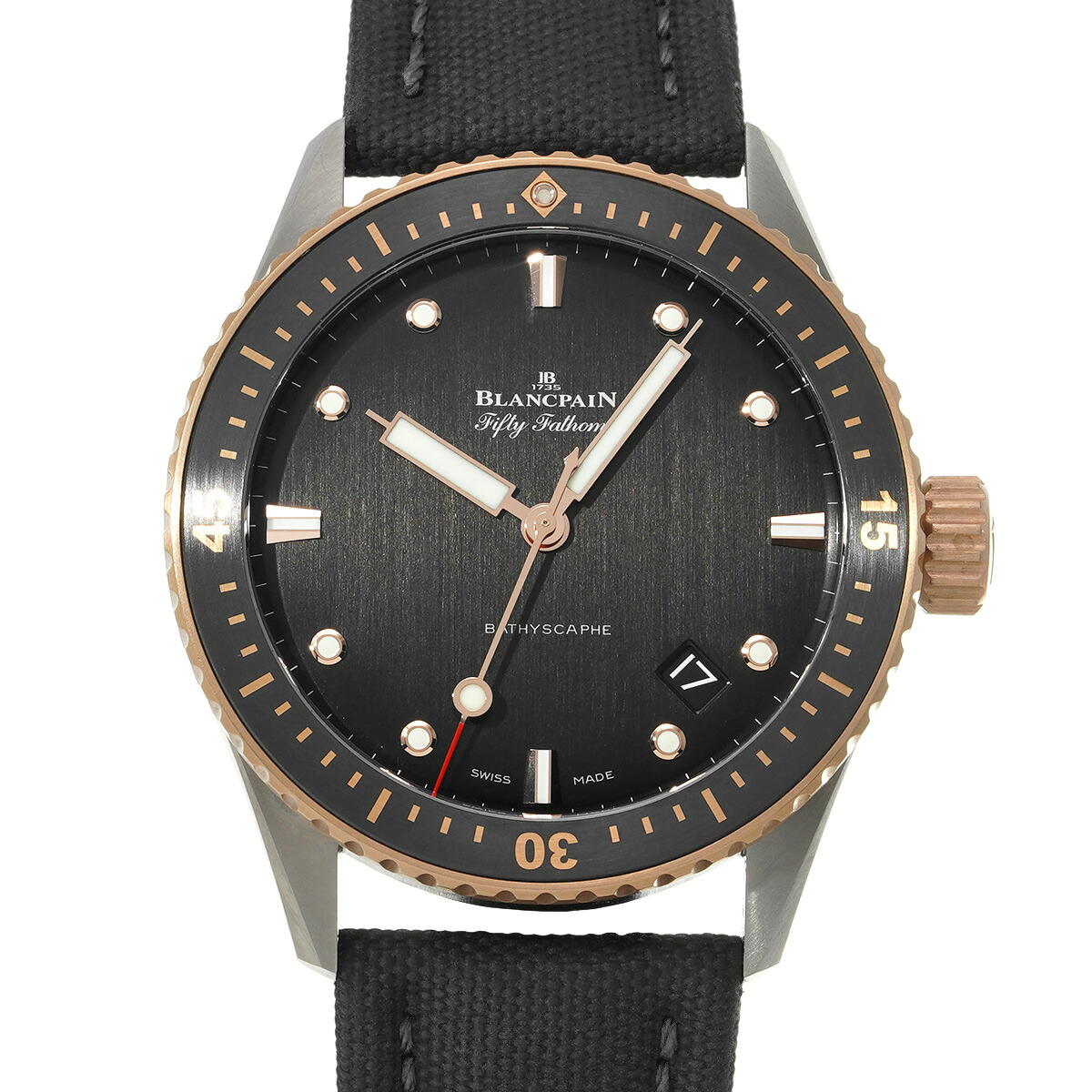 ブランパン Blancpain フィフティ ファゾムス バチスカーフ 5000-12S30-B52A ブラック メンズ 腕時計 ブランパン 時計 高級腕時計 ブランド 【ローン48回払い無金利】【中古】|ウォッチニアン ブランド品専門店