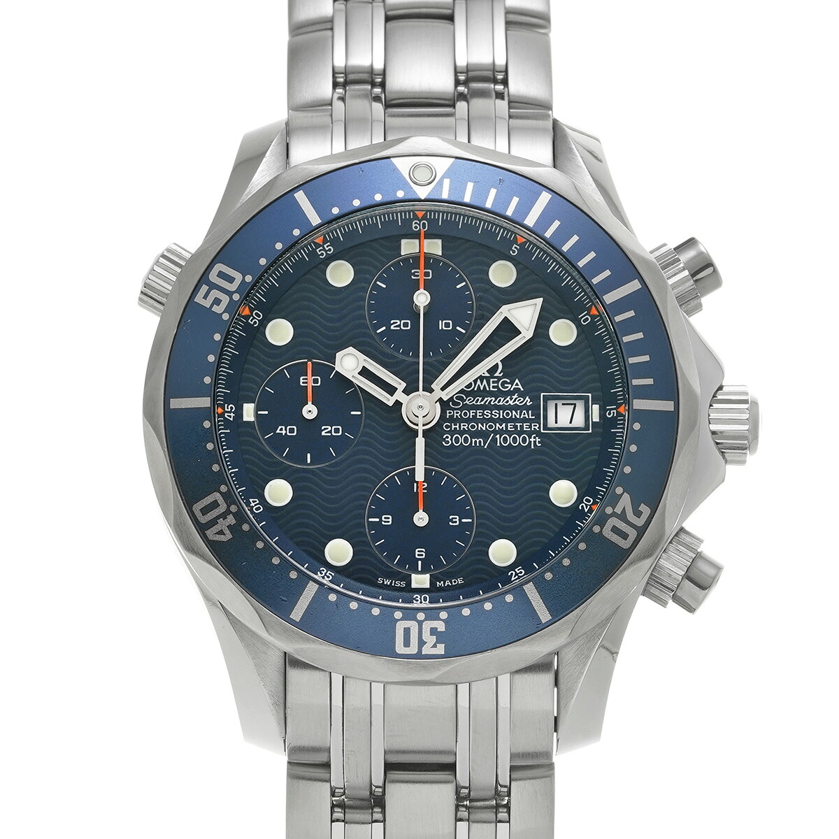【~7/26 最大5万円クーポン】オメガ OMEGA シーマスター プロフェッショナル 300 クロノグラフ 2599.80 ブルー メンズ 腕時計 オメガ 時計 高級腕時計 ブランド 【ローン48回払い無金利】【中古】|ウォッチニアン ブランド品専門店