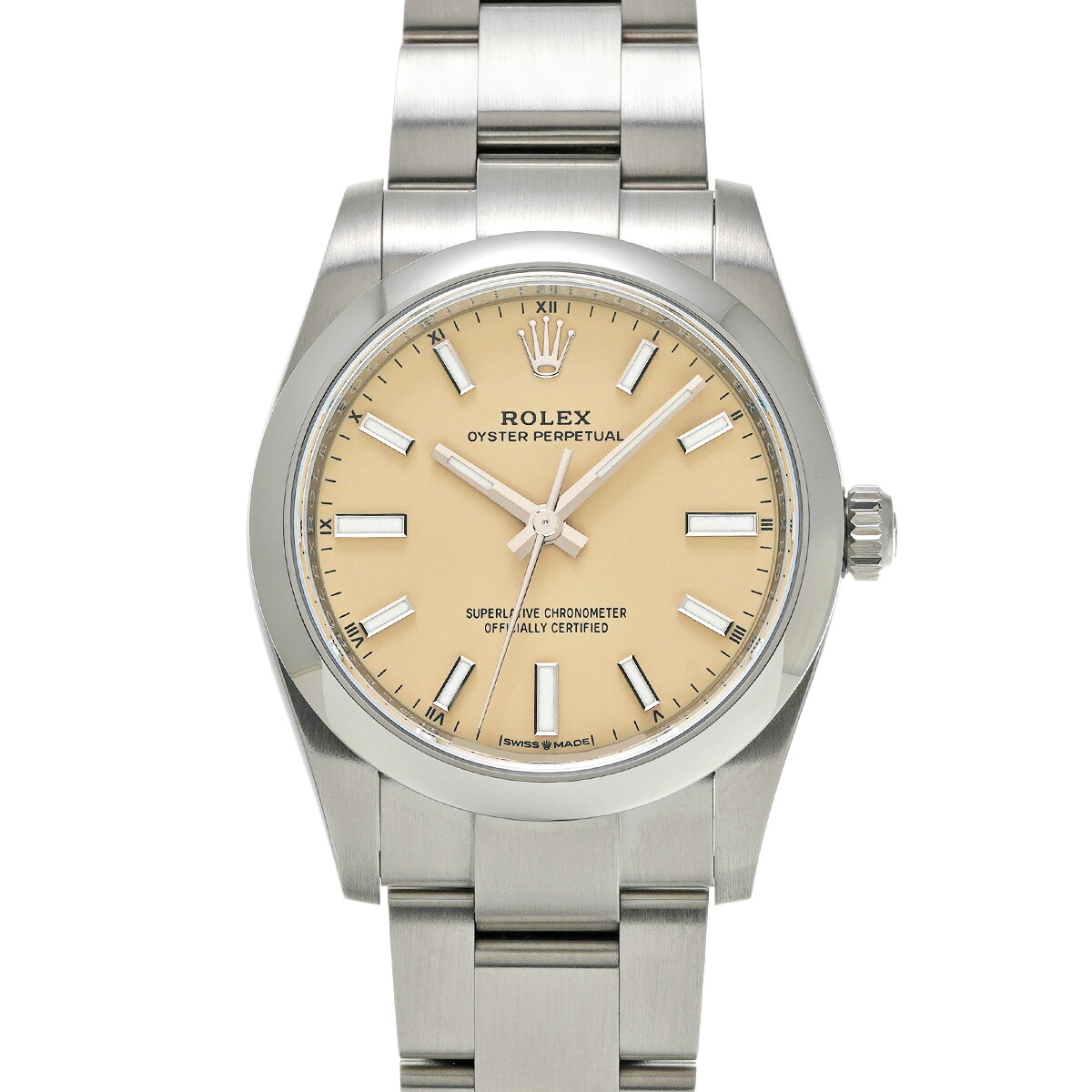 【~7/26 最大5万円クーポン】ロレックス ROLEX オイスターパーペチュアル 34 124200 ランダムシリアル ベージュ ユニセックス 腕時計 ロレックス 時計 高級腕時計 ブランド 【ローン48回払い無金利】【中古】|ウォッチニアン ブランド品専門店