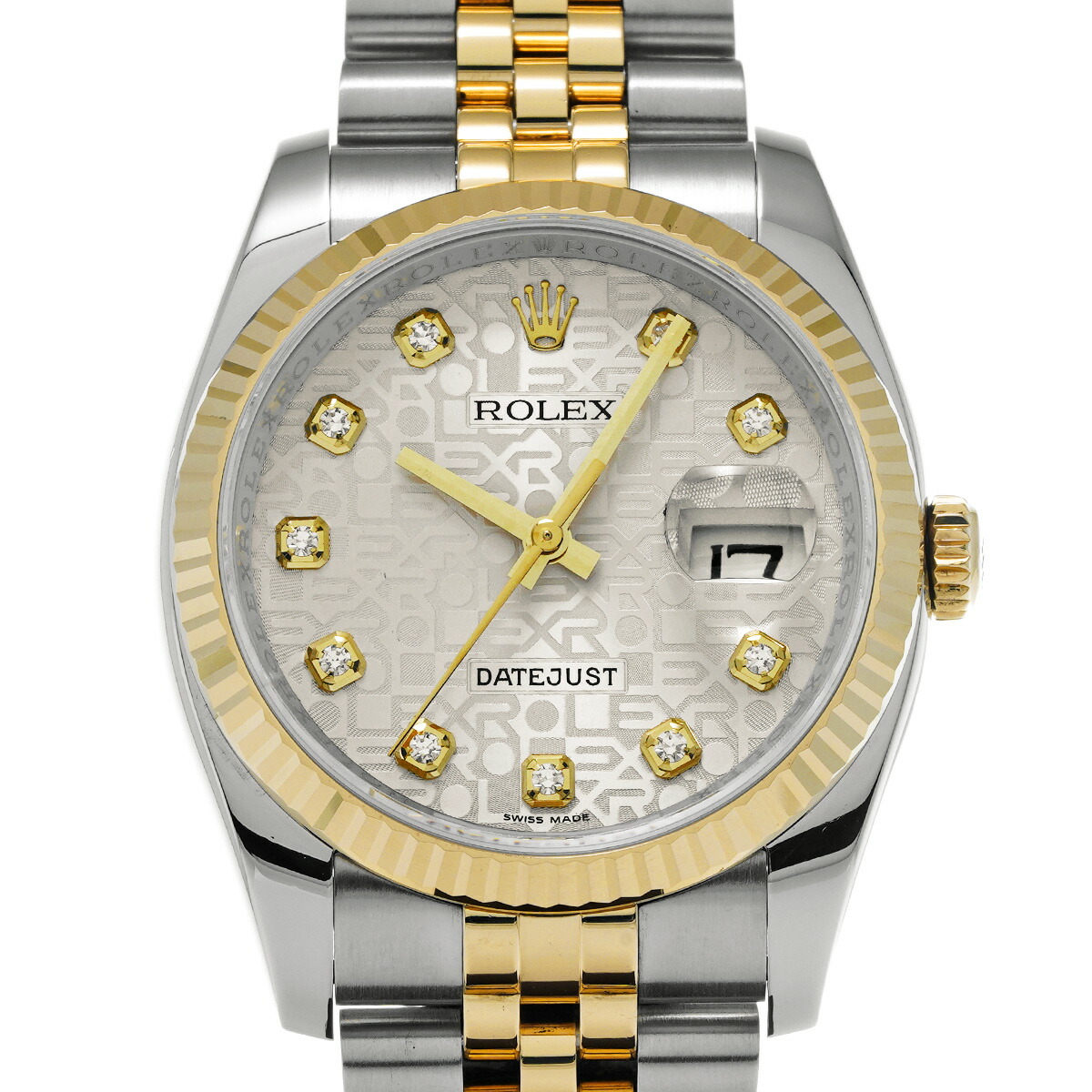 ロレックス ROLEX デイトジャスト 36 116233G V番(2009年頃製造) シルバーコンピュータ/ダイヤモンド メンズ 腕時計 ロレックス 時計 高級腕時計 ブランド 【ローン48回払い無金利】【中古】|ウォッチニアン ブランド品専門店