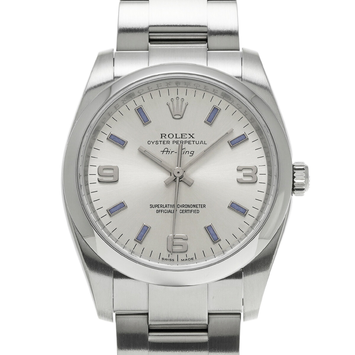 【~7/26 最大5万円クーポン】ロレックス ROLEX エアキング 114200 M番(2008年頃製造) シルバー メンズ 腕時計 ロレックス 時計 高級腕時計 ブランド 【ローン48回払い無金利】【中古】|ウォッチニアン ブランド品専門店