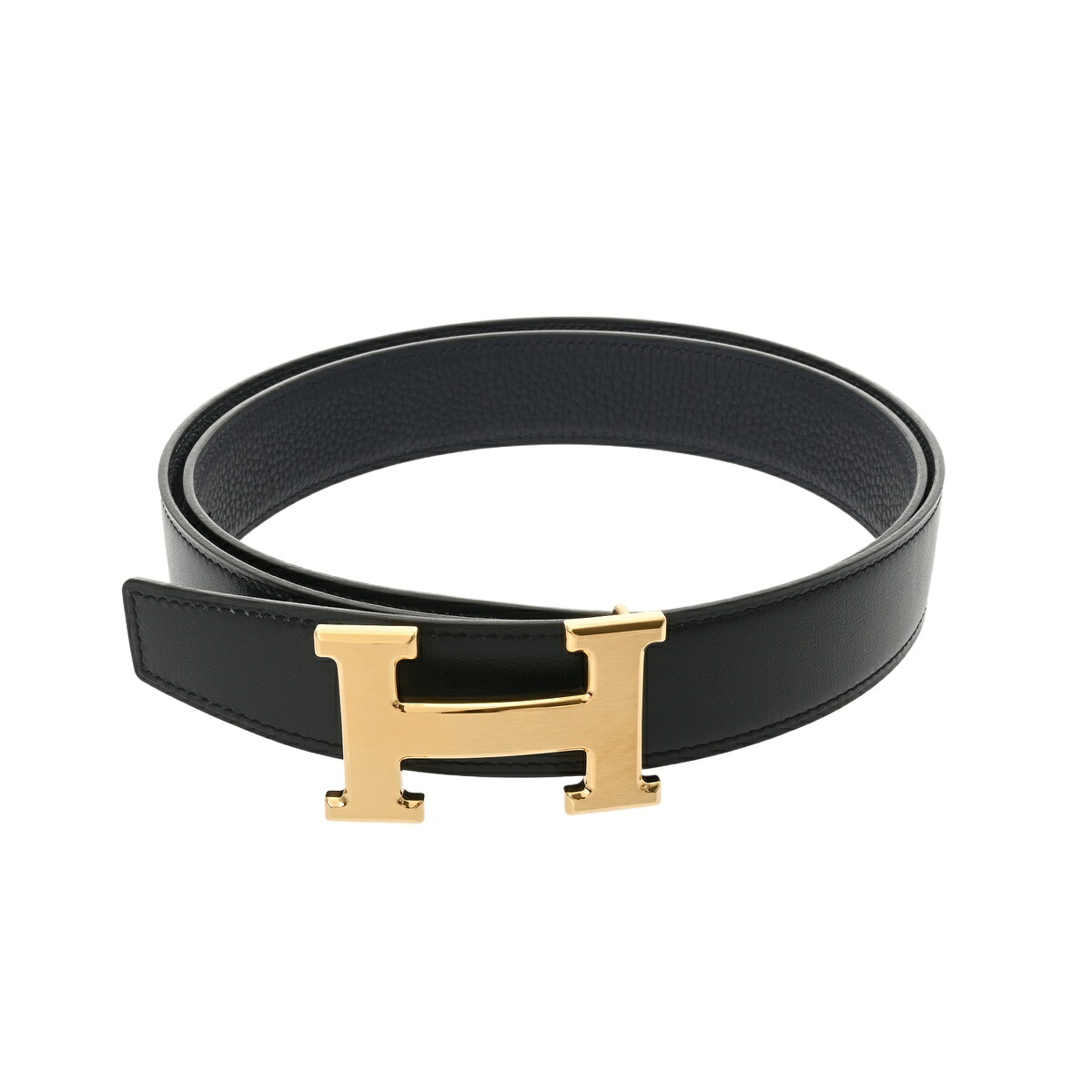 エルメス HERMES ベルトバックル&リバーシブルベルト #95 ブラック/ブルーニュイ ボックスカーフ/トゴ メンズ ベルト エルメス 【ローン48回払い無金利】【未使用】｜ウォッチニアン ブランド品専門店