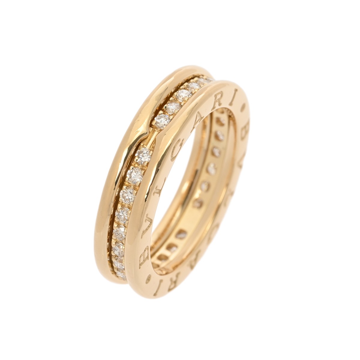 【～7/26 最大5万円クーポン】ブルガリ BVLGARI B-ZERO1 リング XS #48 フルダイヤ K18イエローゴールド YG ダイヤモンド レディース リング・指輪 ブルガリ 【ローン48回払い無金利】【中古】｜ウォッチニアン ブランド品専門店