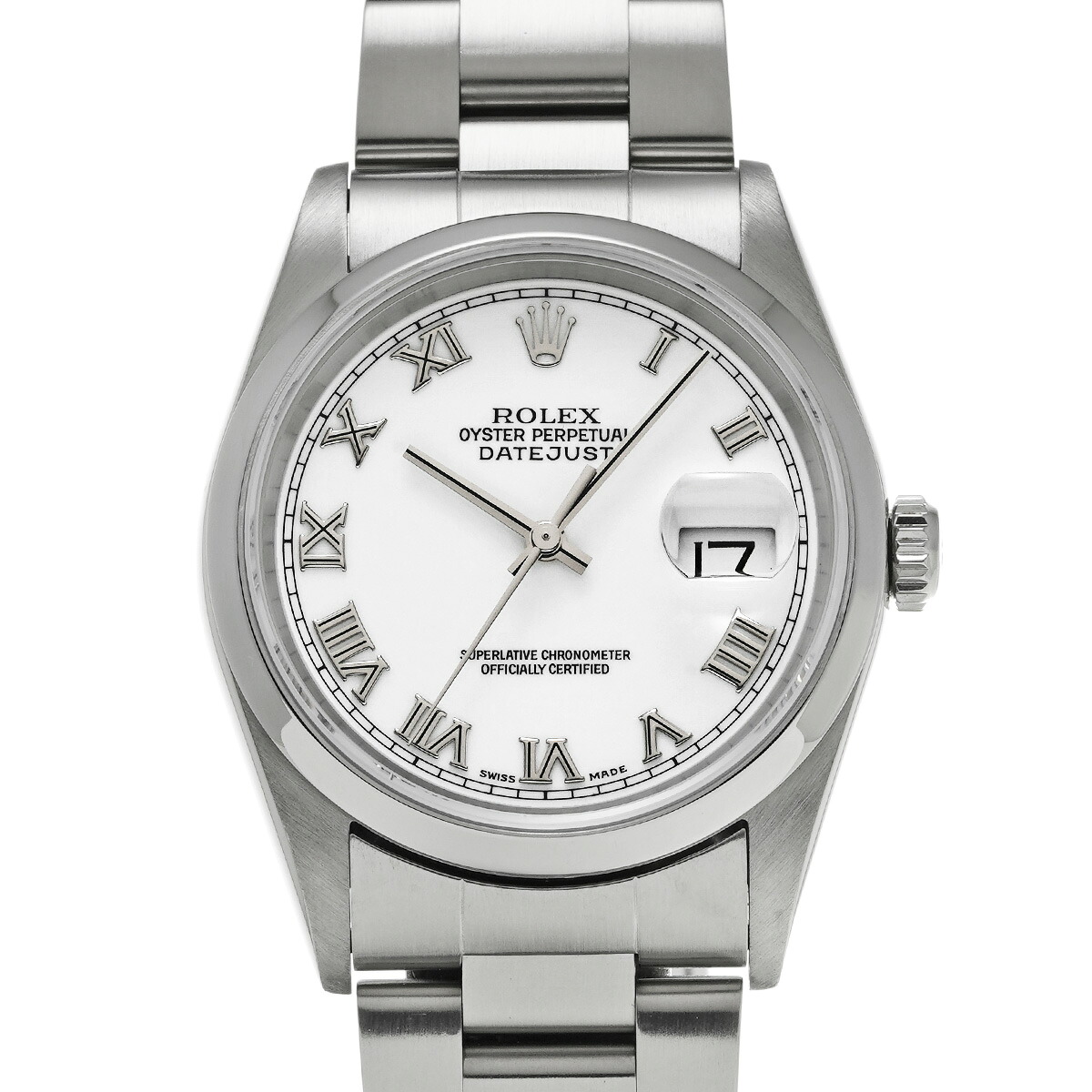 【~7/26 最大5万円クーポン】ロレックス ROLEX デイトジャスト 16200 A番(1999年頃製造) ホワイト メンズ 腕時計 ロレックス 時計 高級腕時計 ブランド 【ローン48回払い無金利】【中古】|ウォッチニアン ブランド品専門店